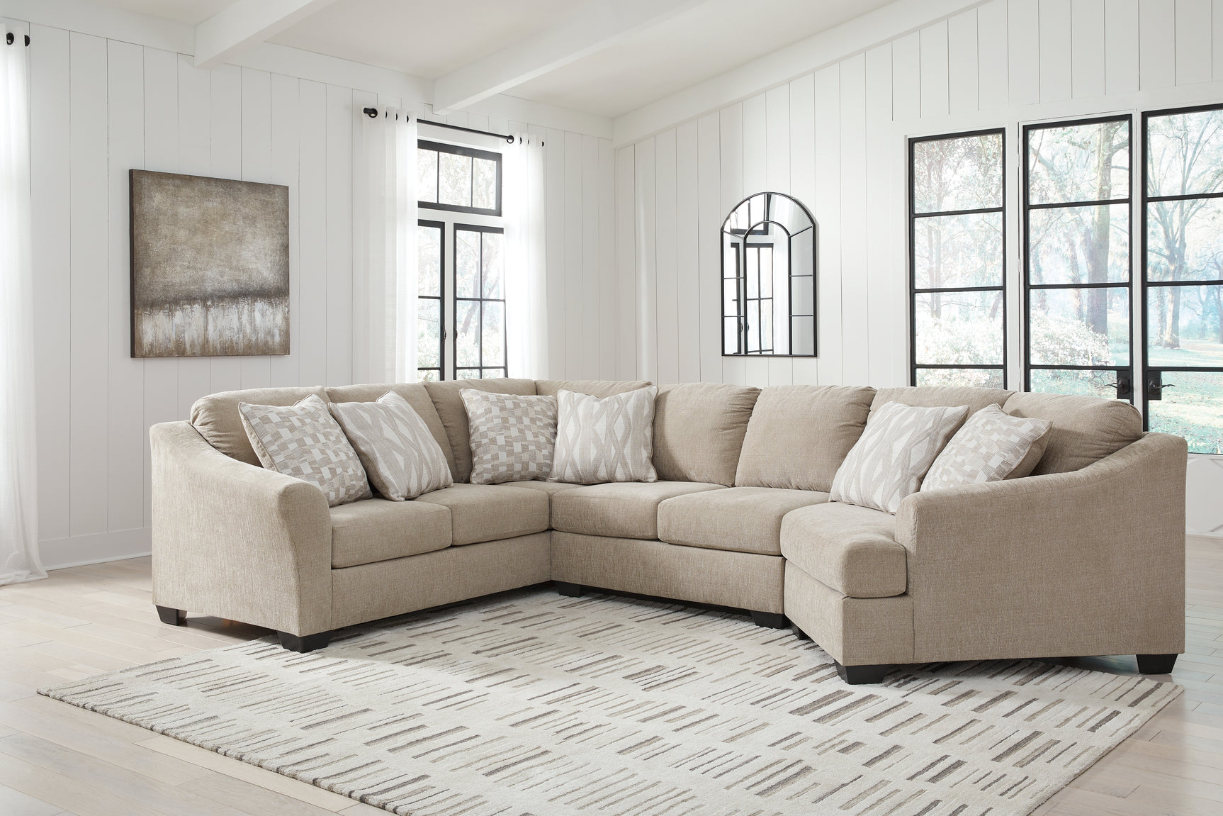 Sam's Furniture - Ashley Furniture - Brogan Bay Sectional - 3-Piece Sectional with Cuddler / Cork - 52705S2