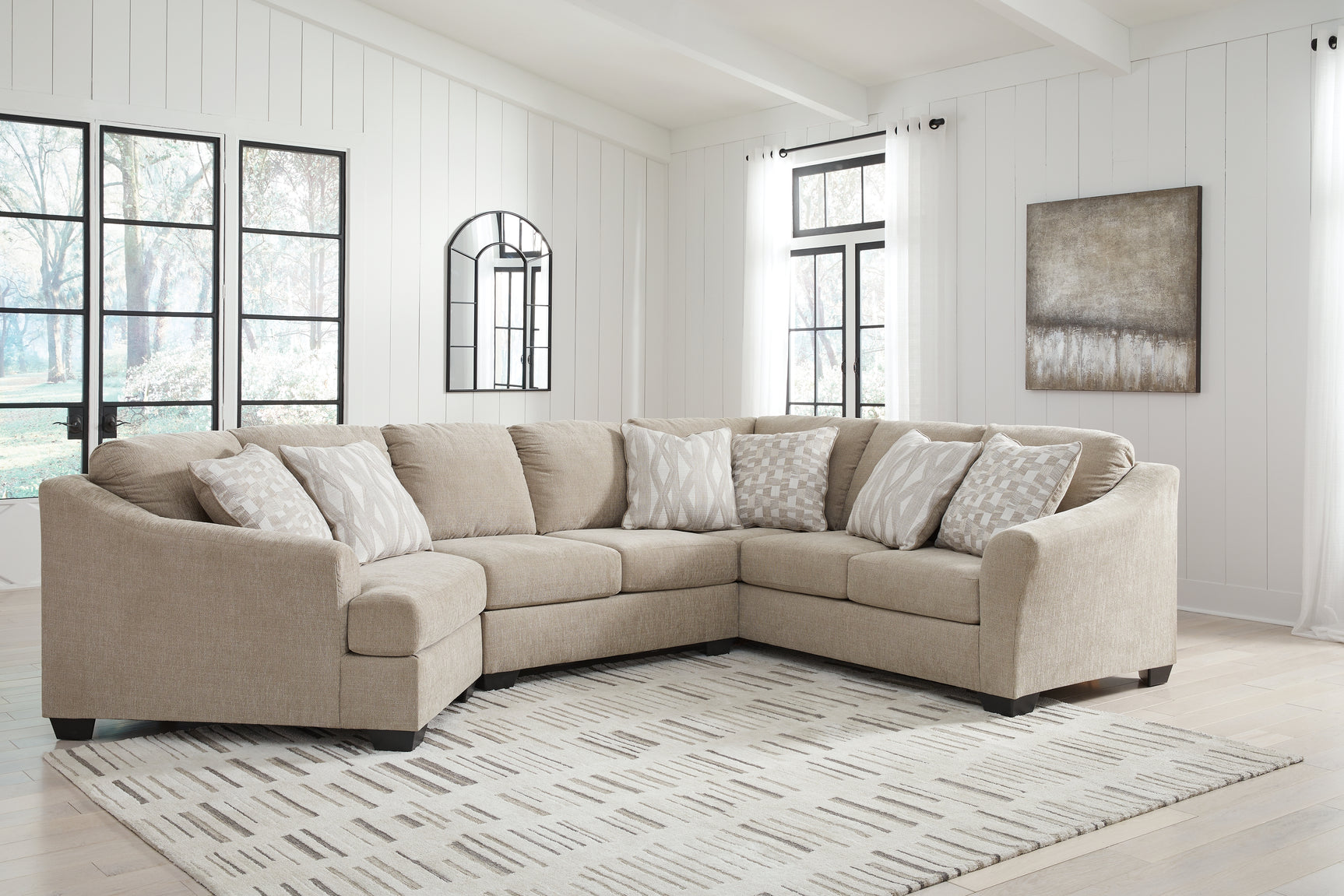 Sam's Furniture - Ashley Furniture - Brogan Bay Sectional - 3-Piece Sectional with Cuddler / Cork - 52705S2