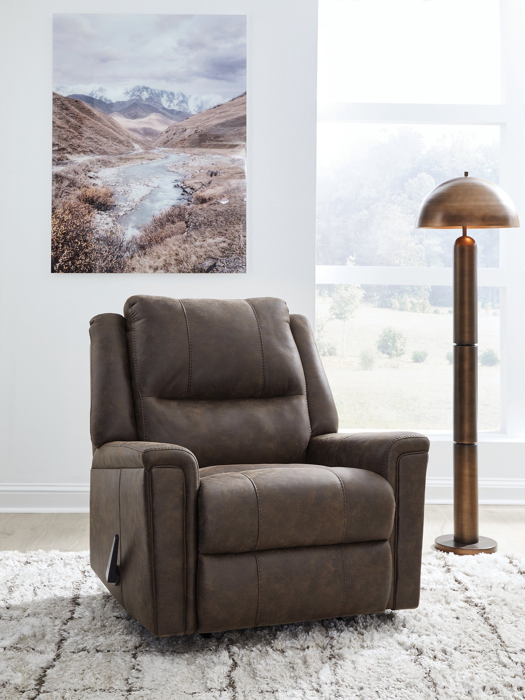 Sam's Furniture - Ashley Furniture - Lixtowel Living Room - Rocker Recliner / Walnut - PC5300425