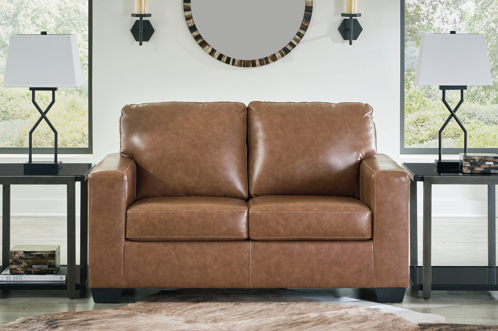 Sam's Furniture - Ashley Furniture - Bolsena Living Room - Loveseat / Caramel - 5560335