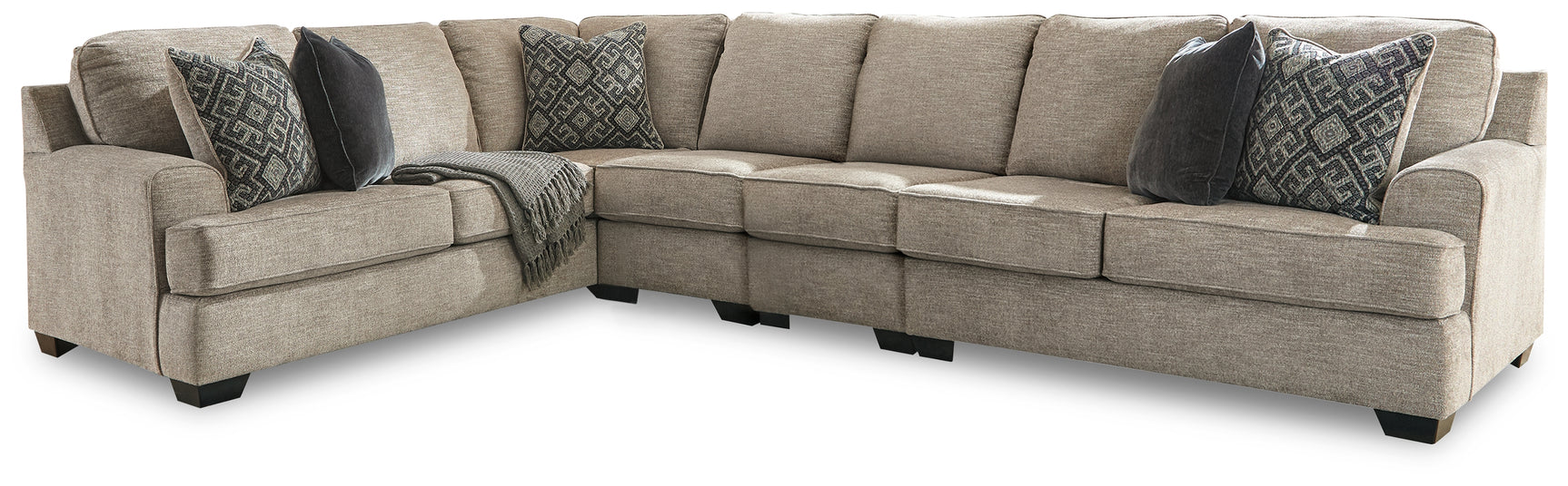 Sam's Furniture - Ashley Furniture - Bovarian Sectional - LAF 4-Piece Sectional / Stone - 56103S6