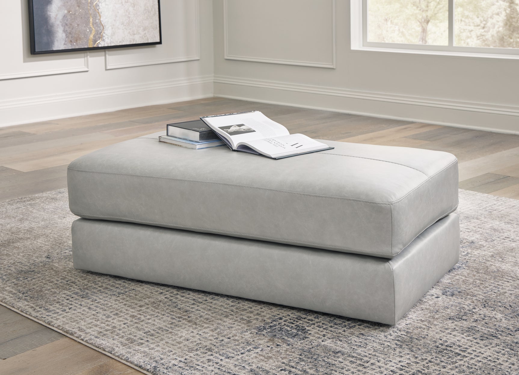 Sam's Furniture - Ashley Furniture - Amiata Living Room - Oversized Accent Ottoman / Glacier - 5740408