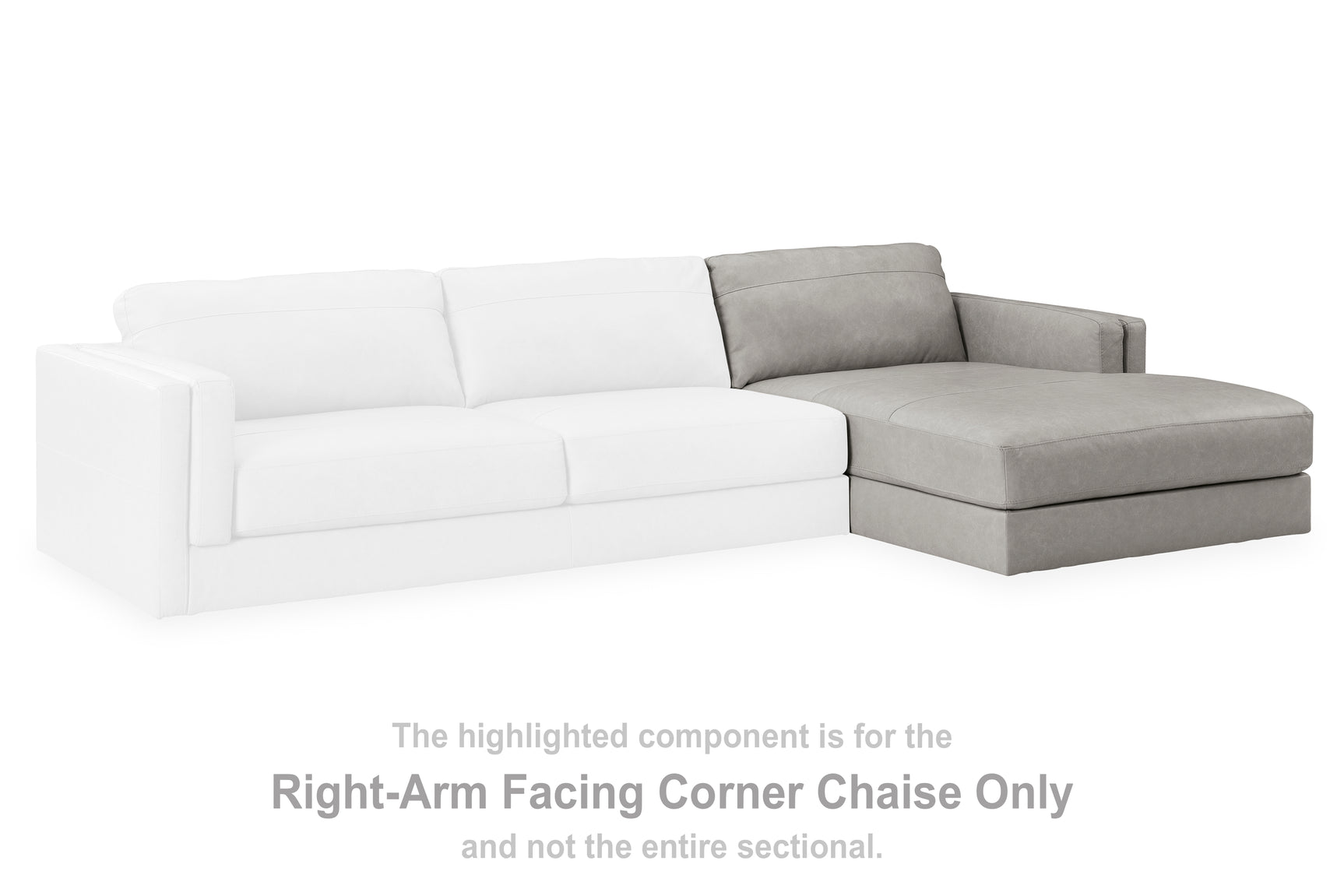 Sam's Furniture - Ashley Furniture - Amiata Sectional - RAF Corner Chaise / Glacier - 5740417