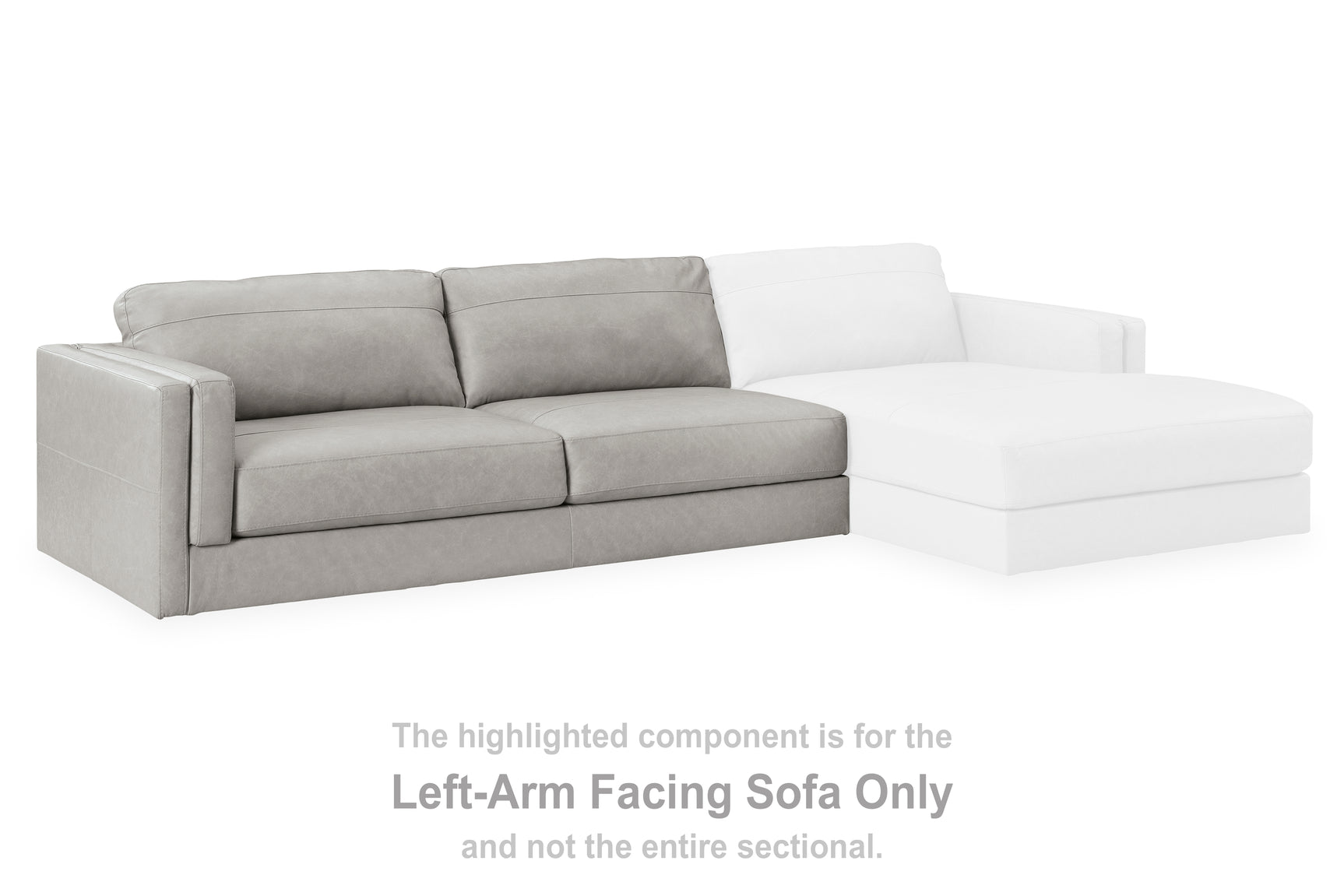 Sam's Furniture - Ashley Furniture - Amiata Sectional - LAF Sofa / Glacier - 5740466