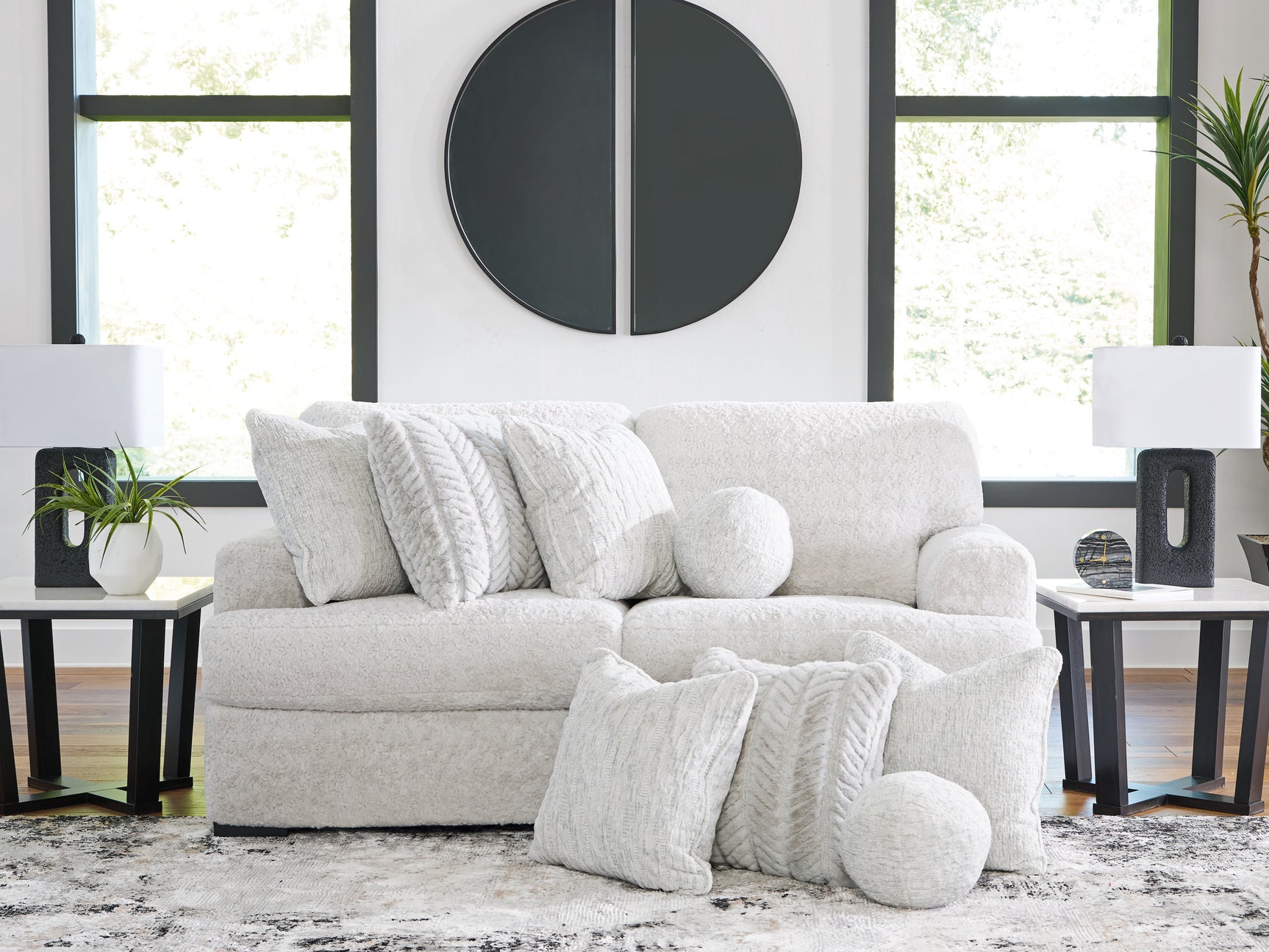 Sam's Furniture - Ashley Furniture - Cuddle Plush Sectional - RAF 2-Piece Sectional / Arctic - PC59106S9