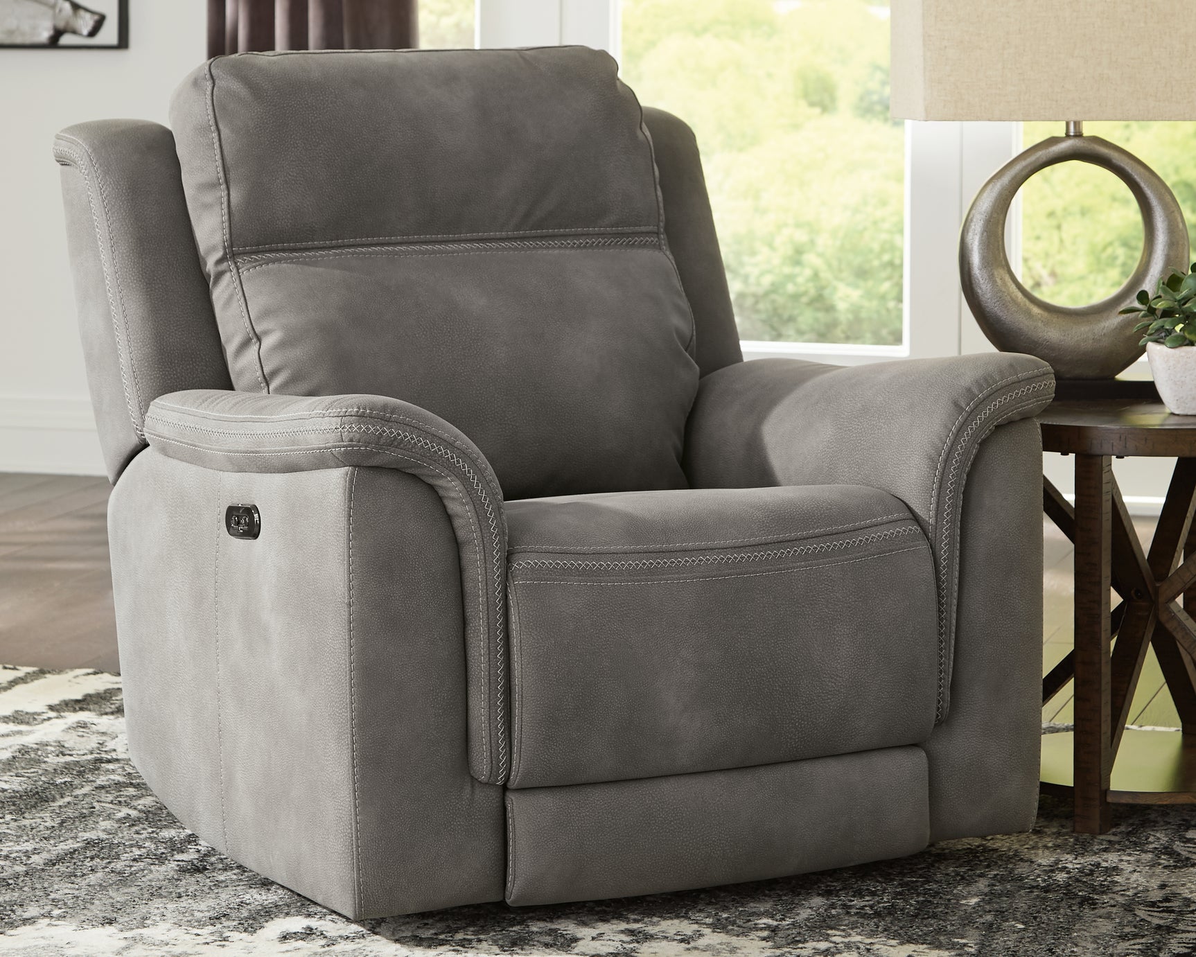 Sam's Furniture - Ashley Furniture - Next-Gen DuraPella Living Room - PWR Recliner/ADJ Headrest / Slate - 5930113