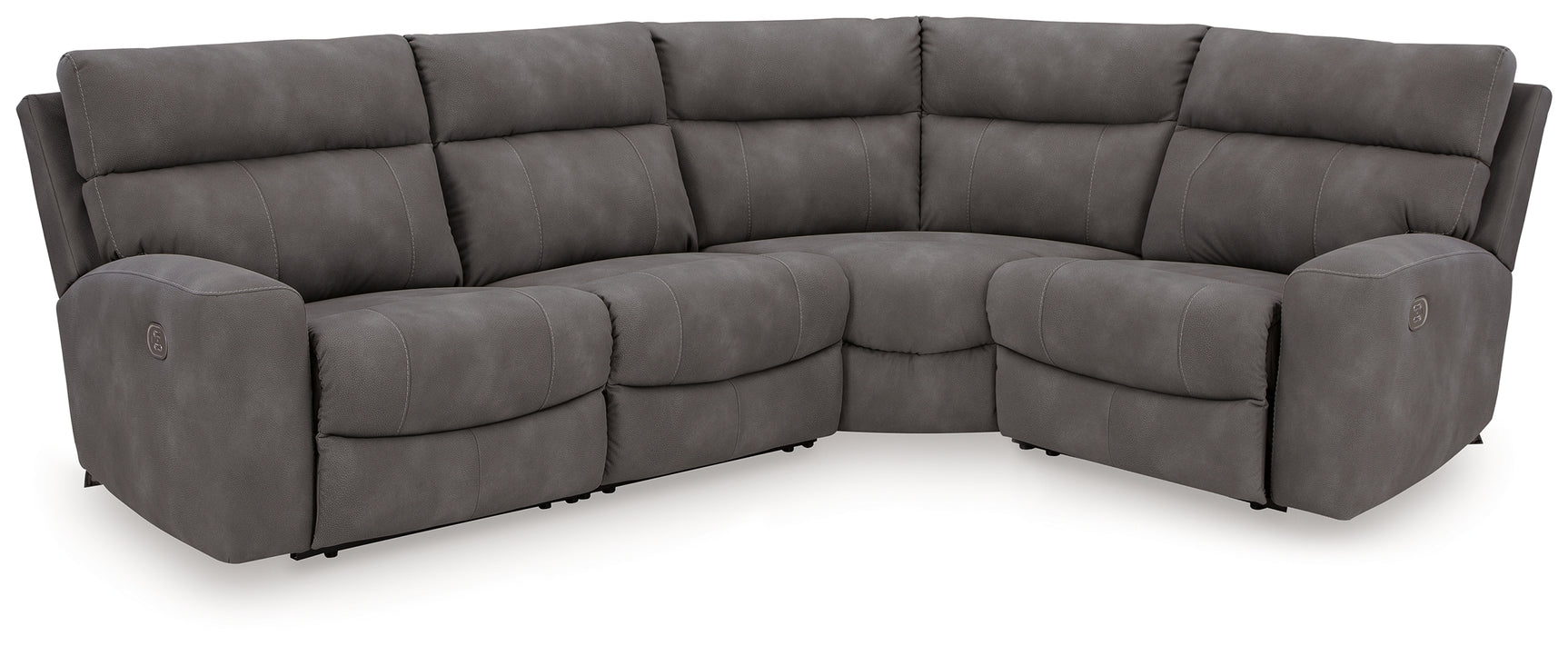 Sam's Furniture - Ashley Furniture - Next-Gen DuraPella Sectional - 4-Piece Power Reclining Sectional / Slate - 61003S4