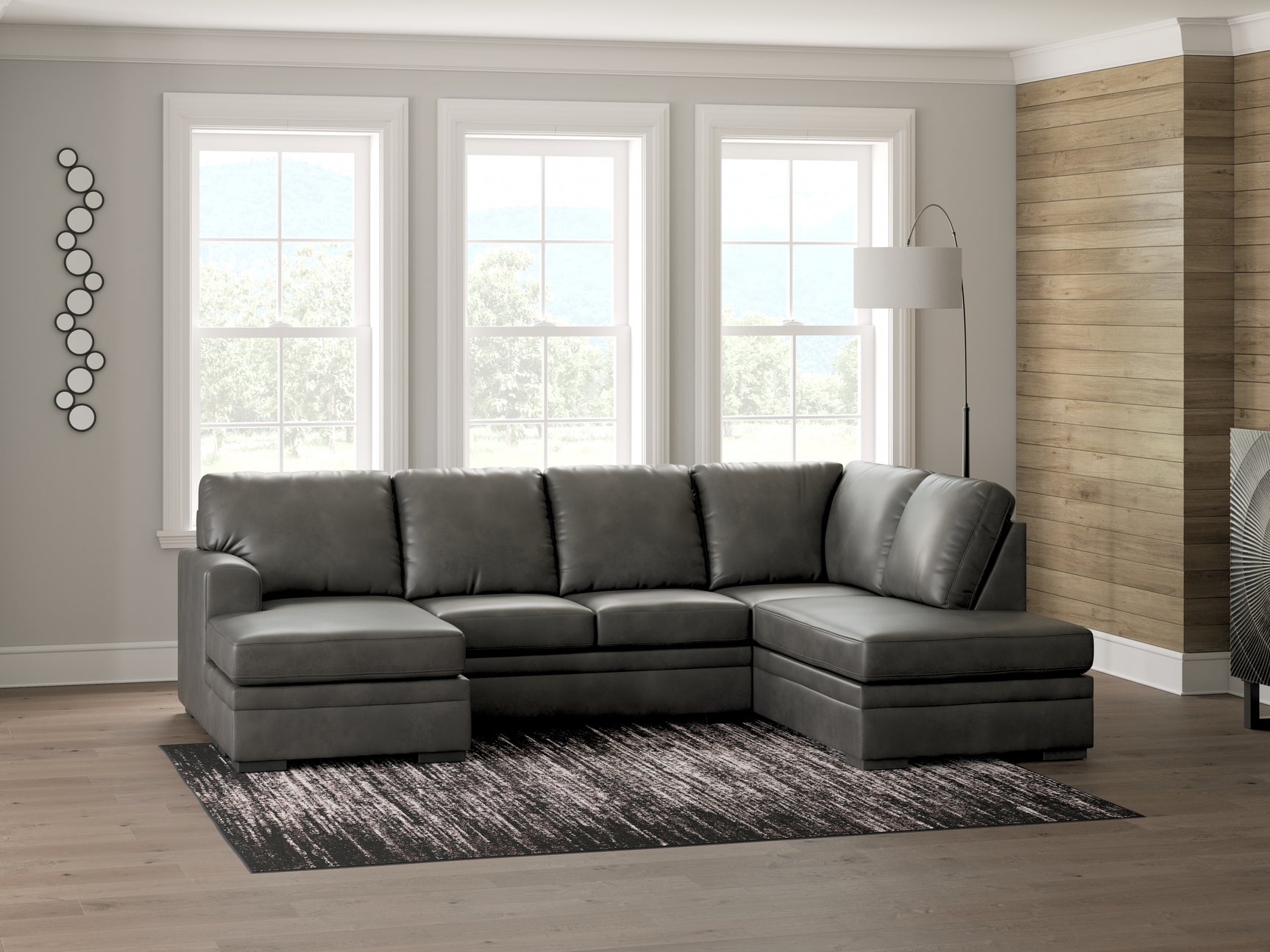 Sam's Furniture - Ashley Furniture - Lofton-Pike Sectional - LAF 2-Piece Sectional with Chaise / Shadow - PC61610S1