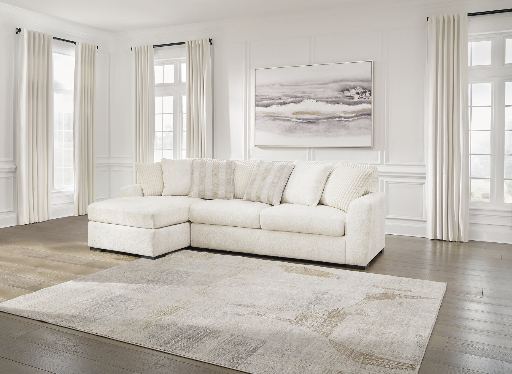 Sam's Furniture - Ashley Furniture - Chessington Sectional - RAF 2-Piece Sectional with Chaise / Ivory - 61904S1