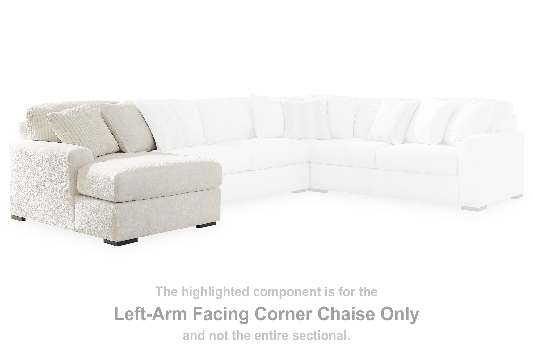 Sam's Furniture - Ashley Furniture - Chessington Sectional - LAF Corner Chaise / Ivory - 6190416