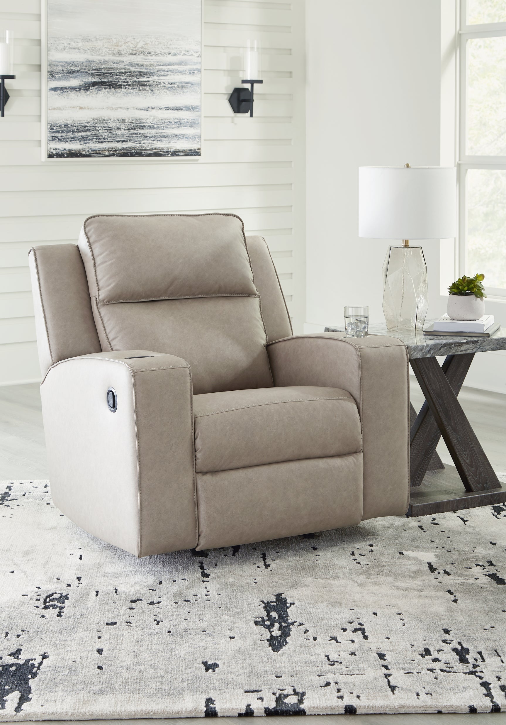 Sam's Furniture - Ashley Furniture - Lavenhorne Living Room - Rocker Recliner / Pebble - 6330725