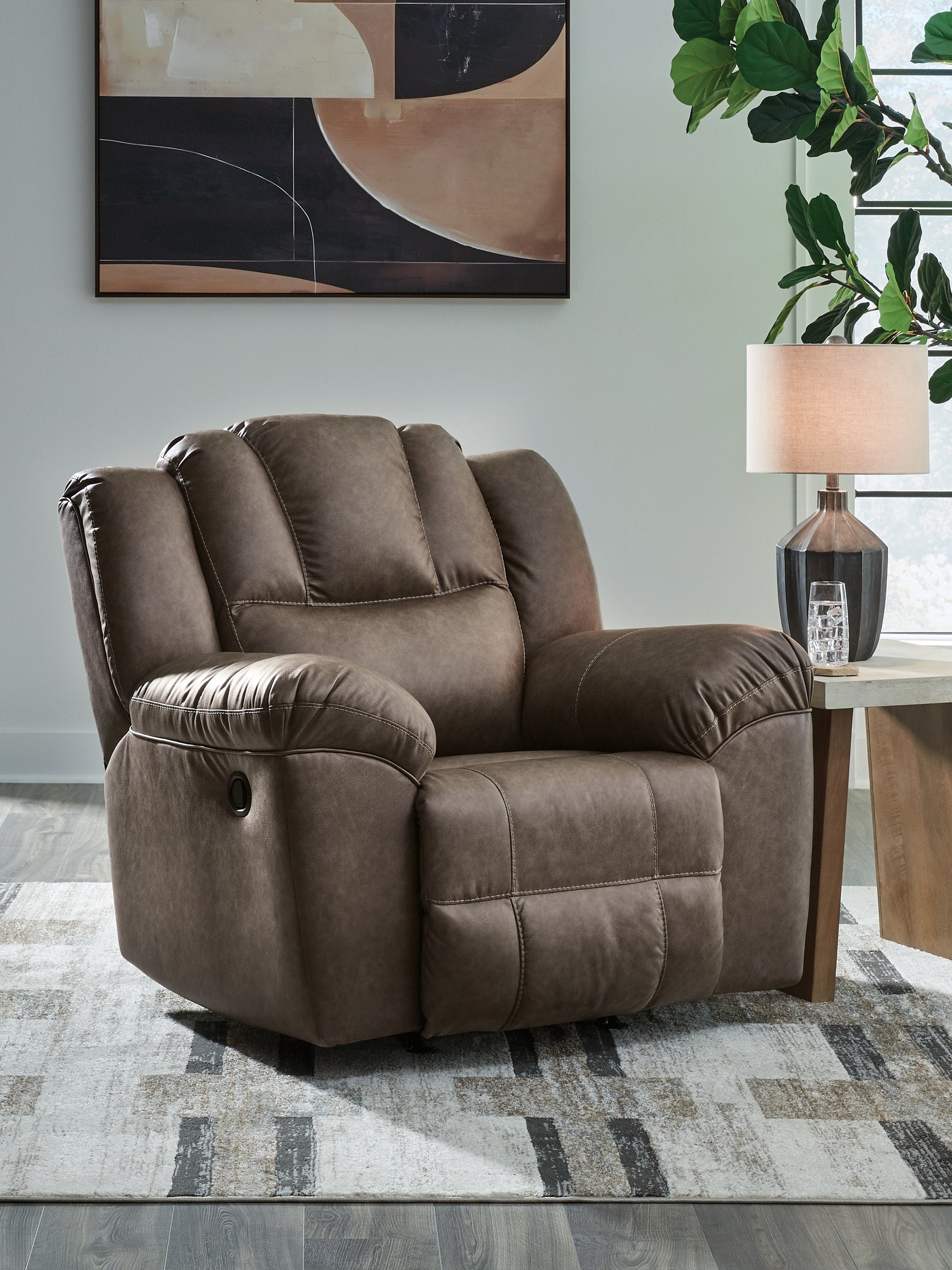 Sam's Furniture - Ashley Furniture - Lowilla Living Room - Rocker Recliner / Driftwood - PC6450625