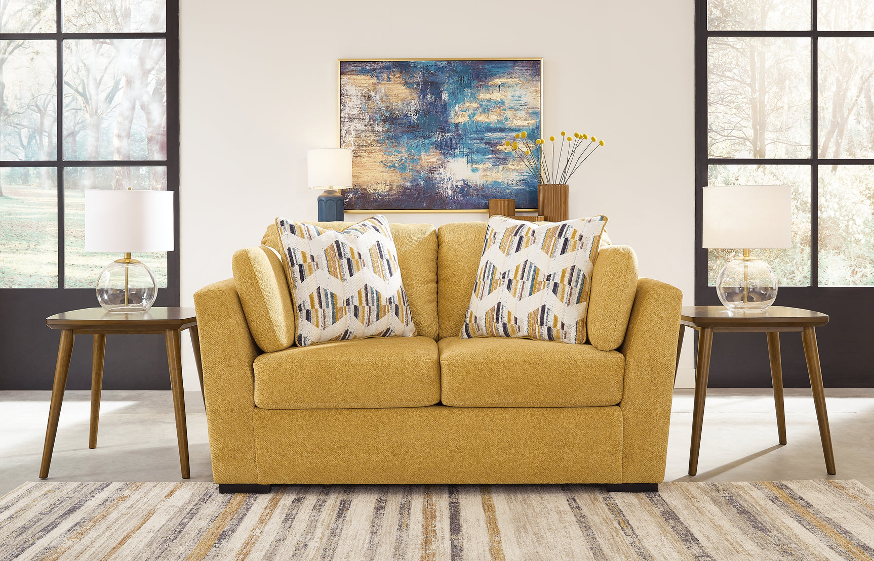 Sam's Furniture - Ashley Furniture - Keerwick Living Room - Loveseat / Sunflower - 6750635
