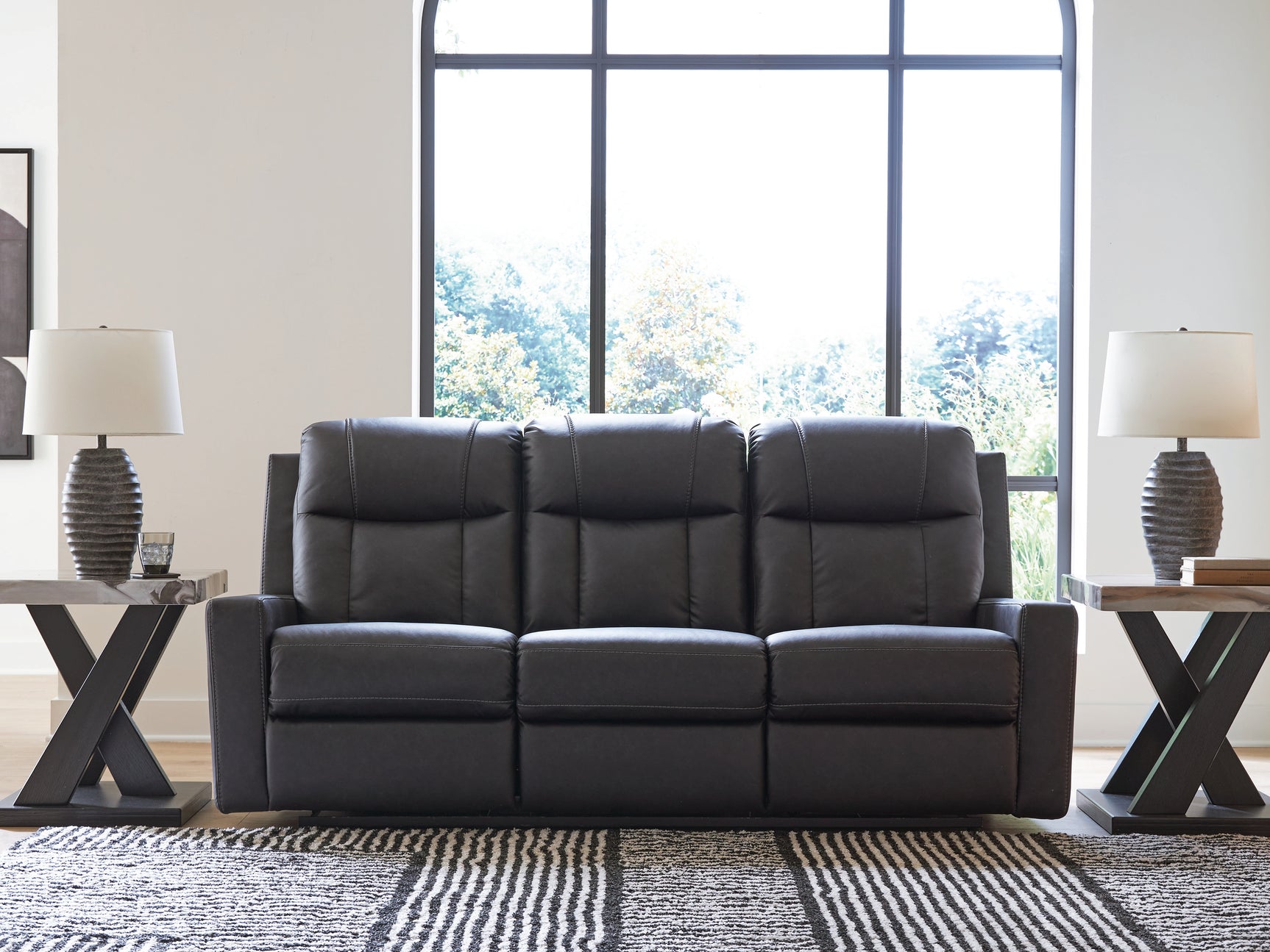 Sam's Furniture - Ashley Furniture - Mackmenville Living Room - Reclining Sofa / Carbon - 7471388