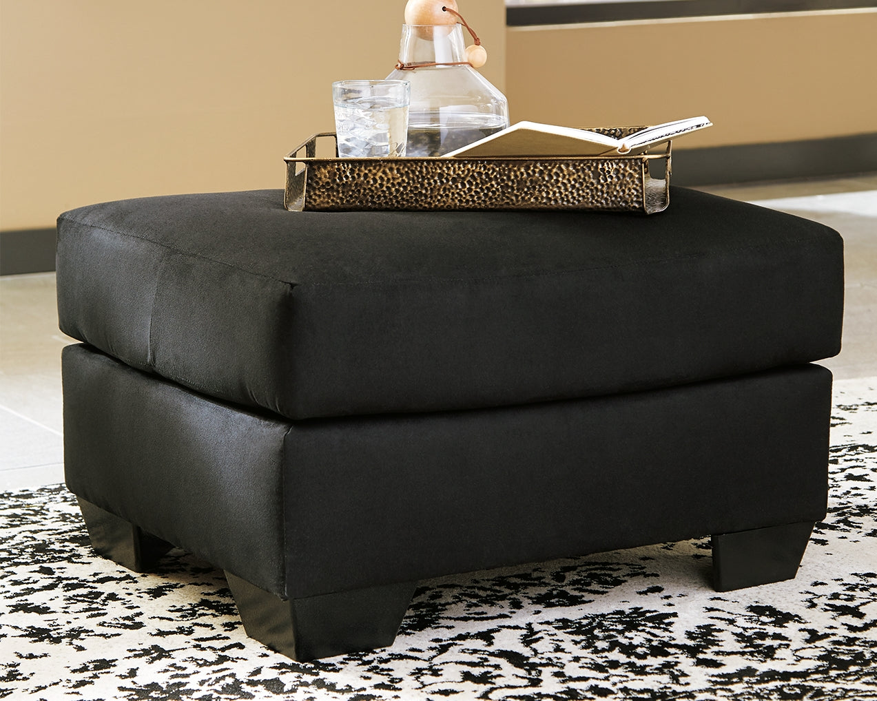 Sam's Furniture - Ashley Furniture - Darcy Living Room - Ottoman / Black - 7500814