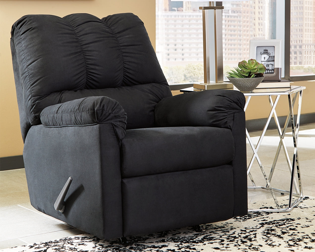 Sam's Furniture - Ashley Furniture - Darcy Living Room - Rocker Recliner / Black - 7500825