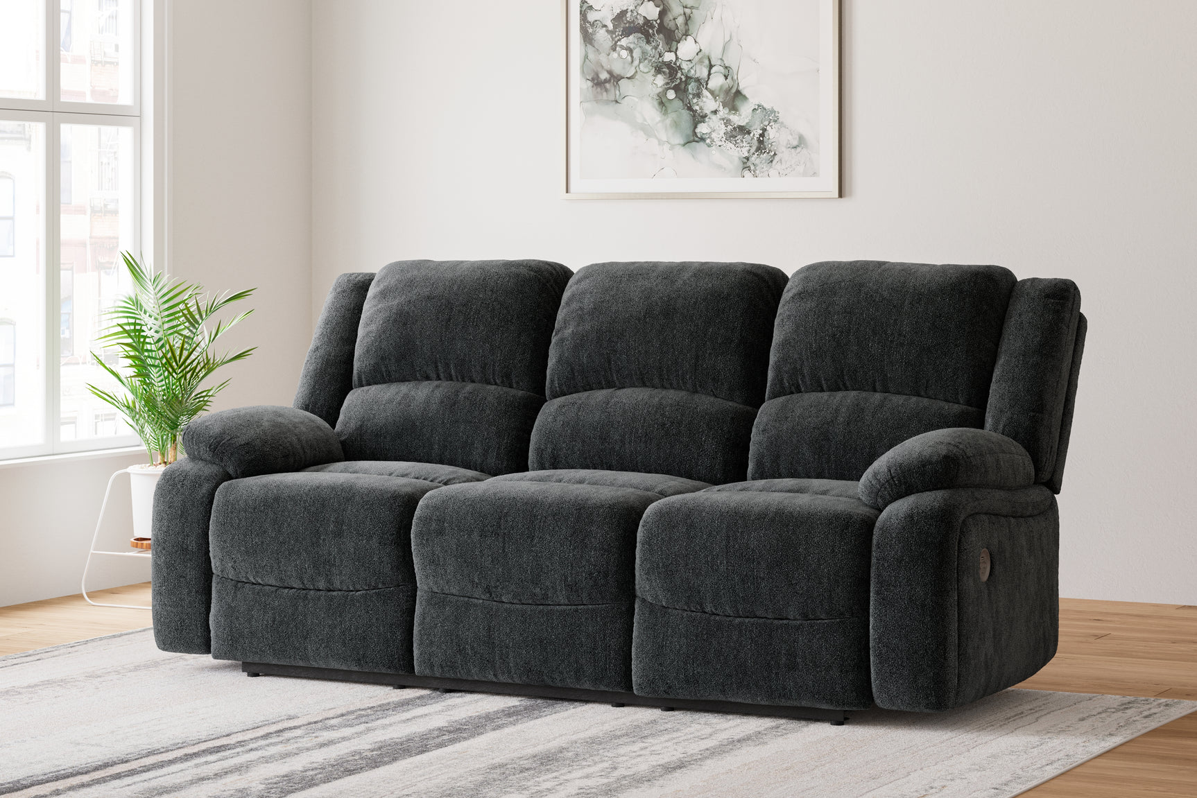 Sam's Furniture - Ashley Furniture - Draycoll Living Room - Reclining Power Sofa / Slate - 7650487