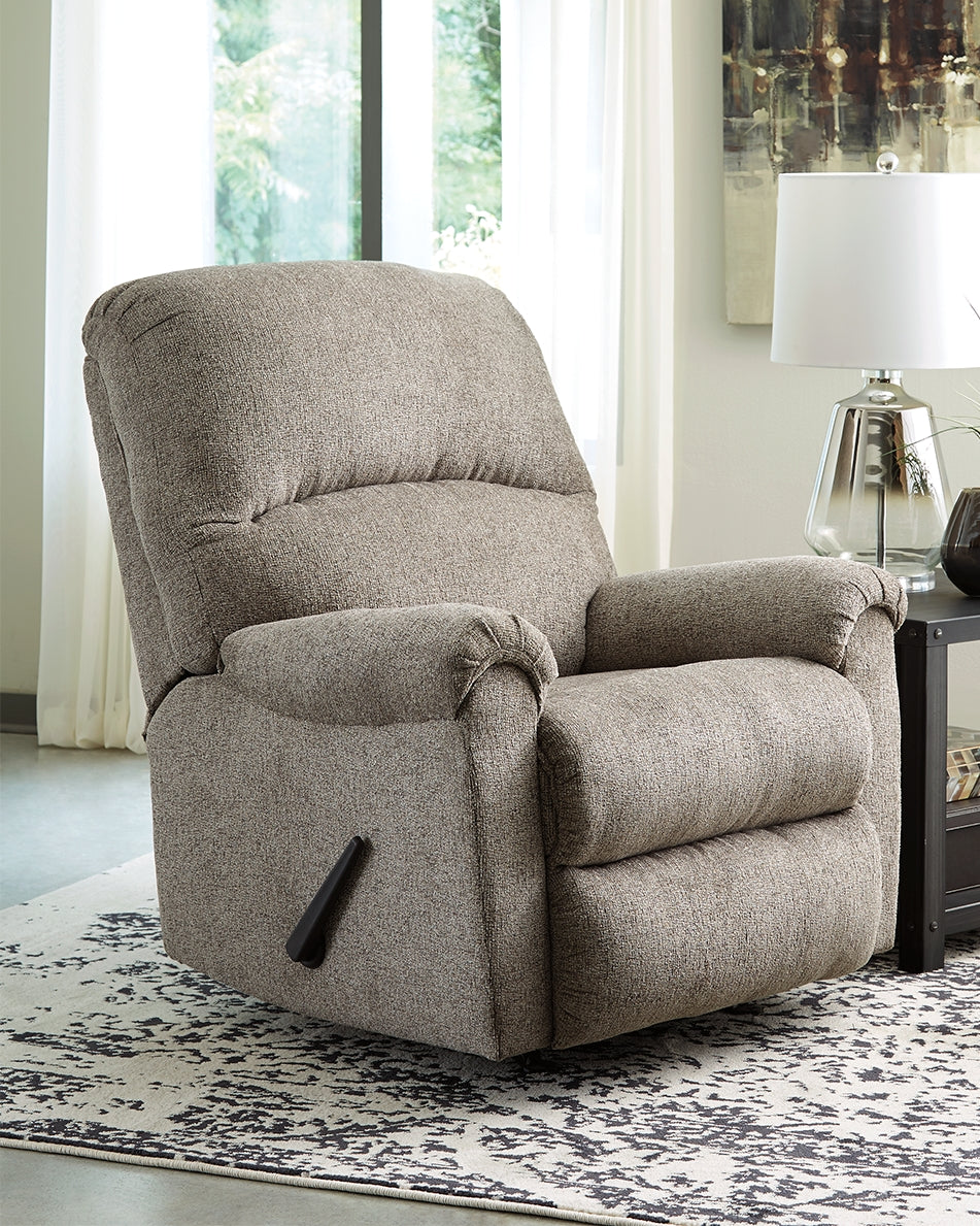 Sam's Furniture - Ashley Furniture - Ballinasloe Living Room - Rocker Recliner / Platinum - 8070225