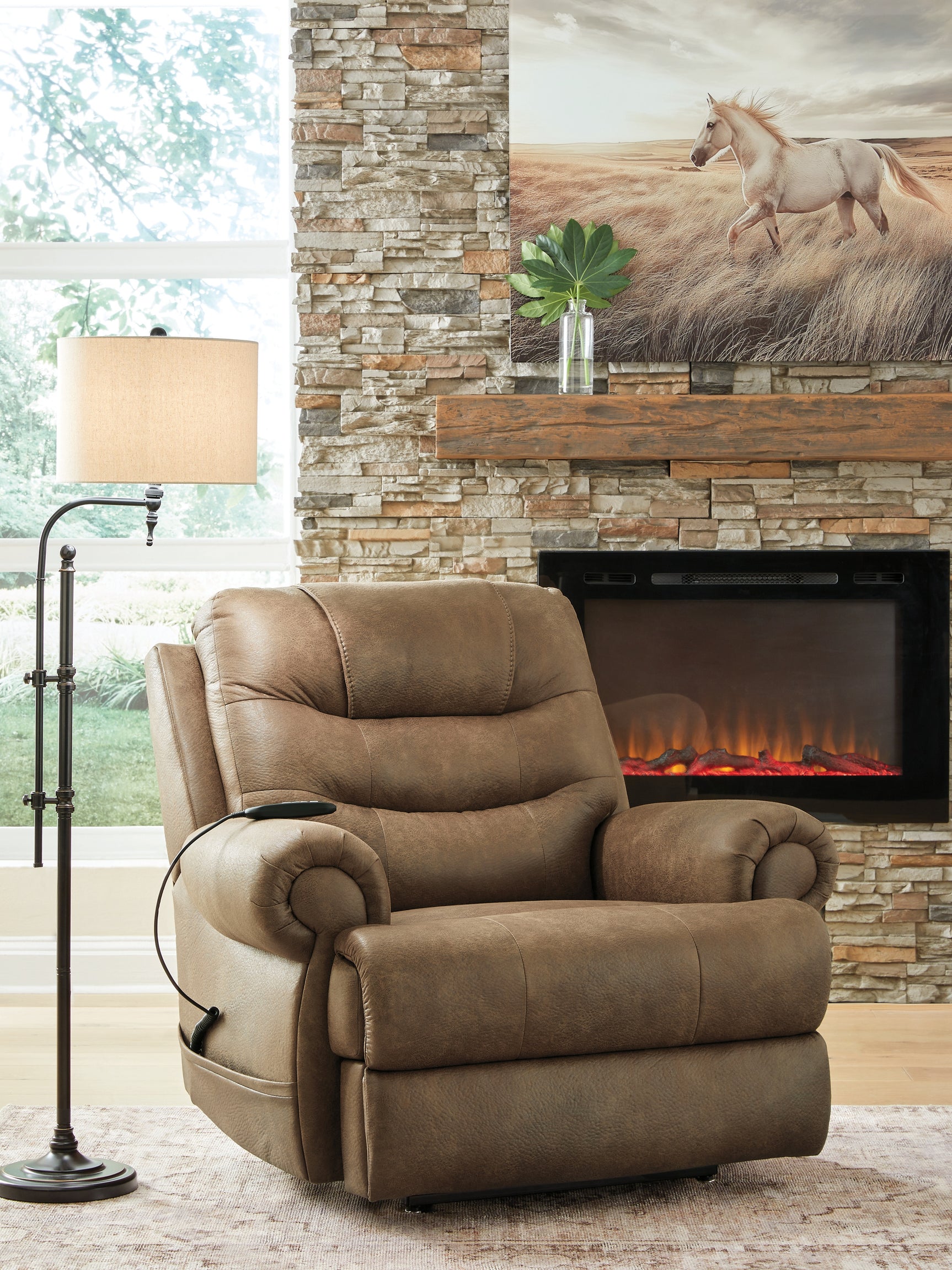 Sam's Furniture - Ashley Furniture - Revived and Restored Living Room - Power Lift Recliner - PC8240712