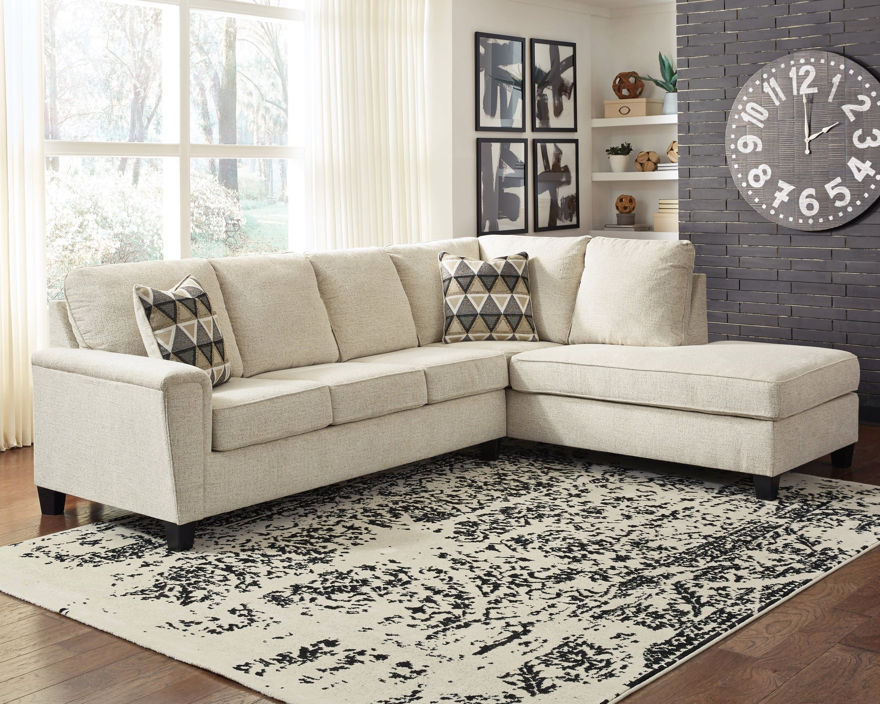 Sam's Furniture - Ashley Furniture - Abinger Sectional - LAF 2-Piece Sectional with Chaise / Natural - 83904S2