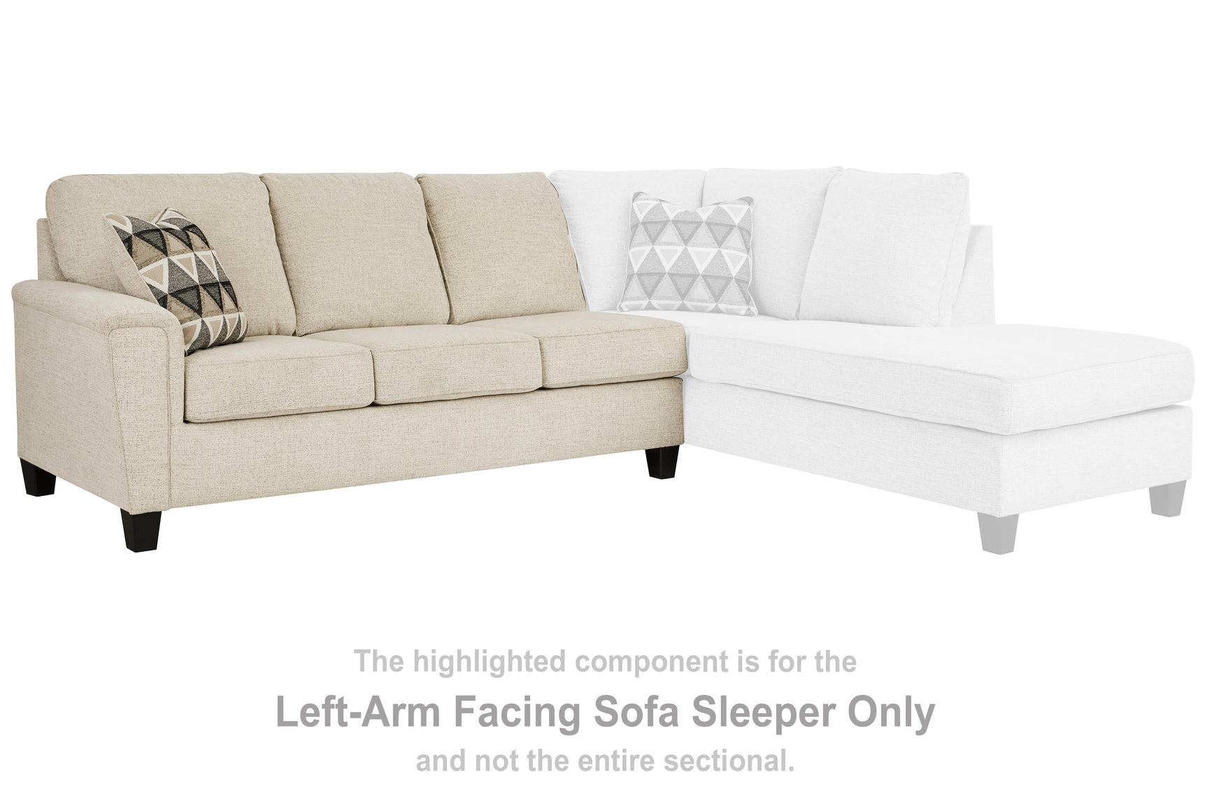 Sam's Furniture - Ashley Furniture - Abinger Sectional - LAF Sofa Sleeper / Natural - 8390469