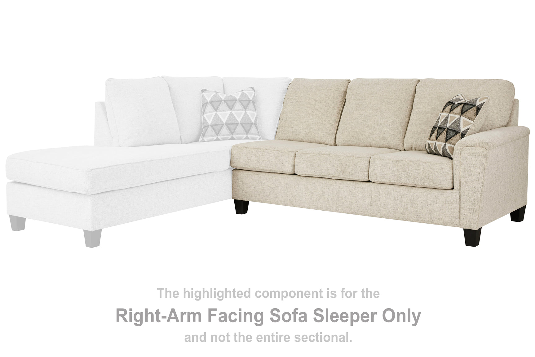 Sam's Furniture - Ashley Furniture - Abinger Sectional - RAF Sofa Sleeper / Natural - 8390470