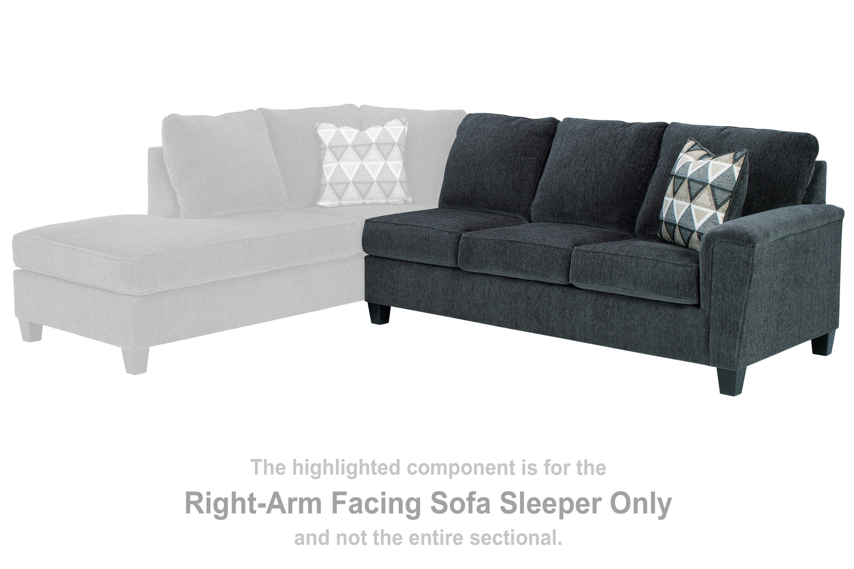 Sam's Furniture - Ashley Furniture - Abinger Sectional - RAF Sofa Sleeper / Smoke - 8390570