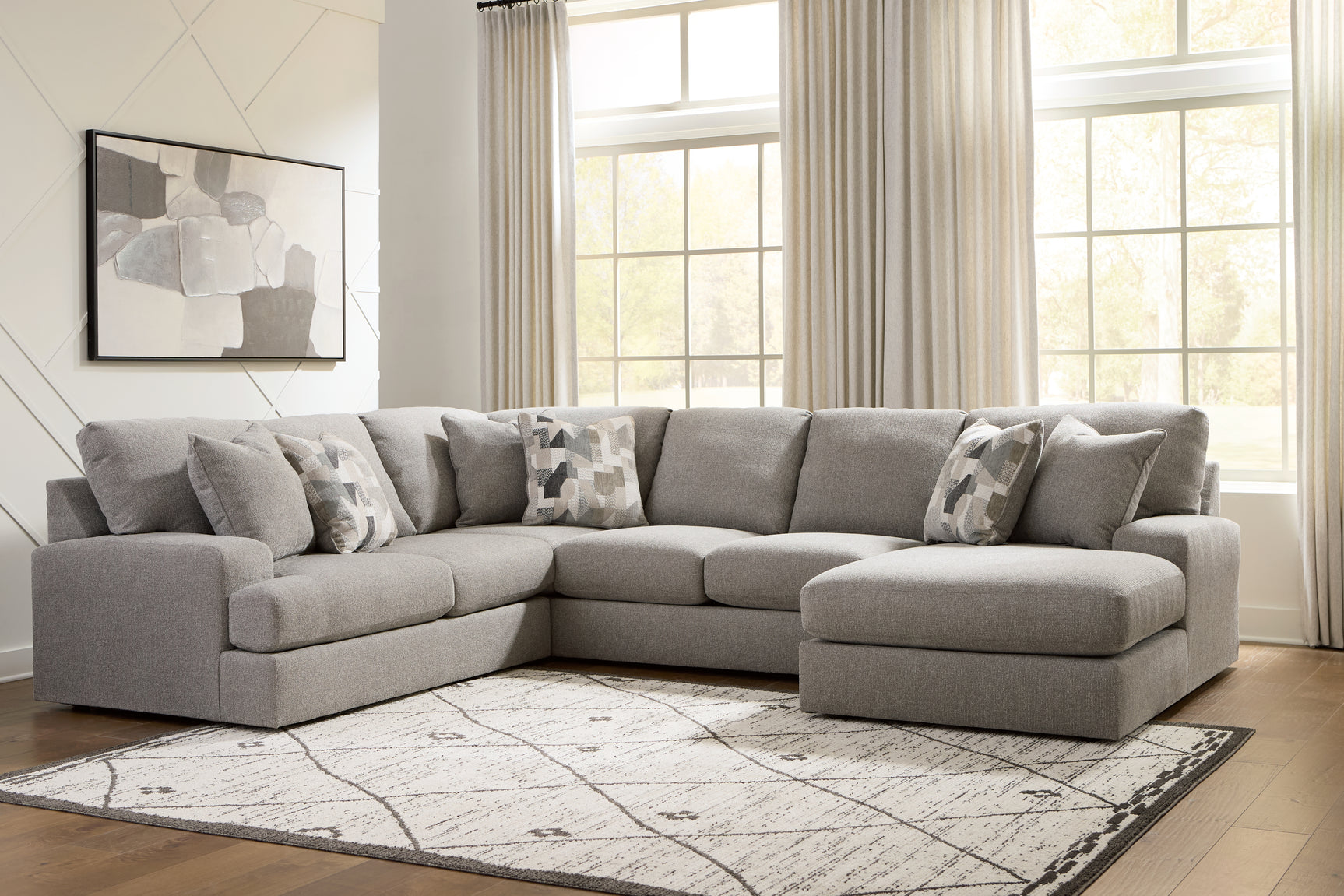 Sam's Furniture - Ashley Furniture - Lindon Sectional - 3-Piece Sectional with Chaise - 84704S4