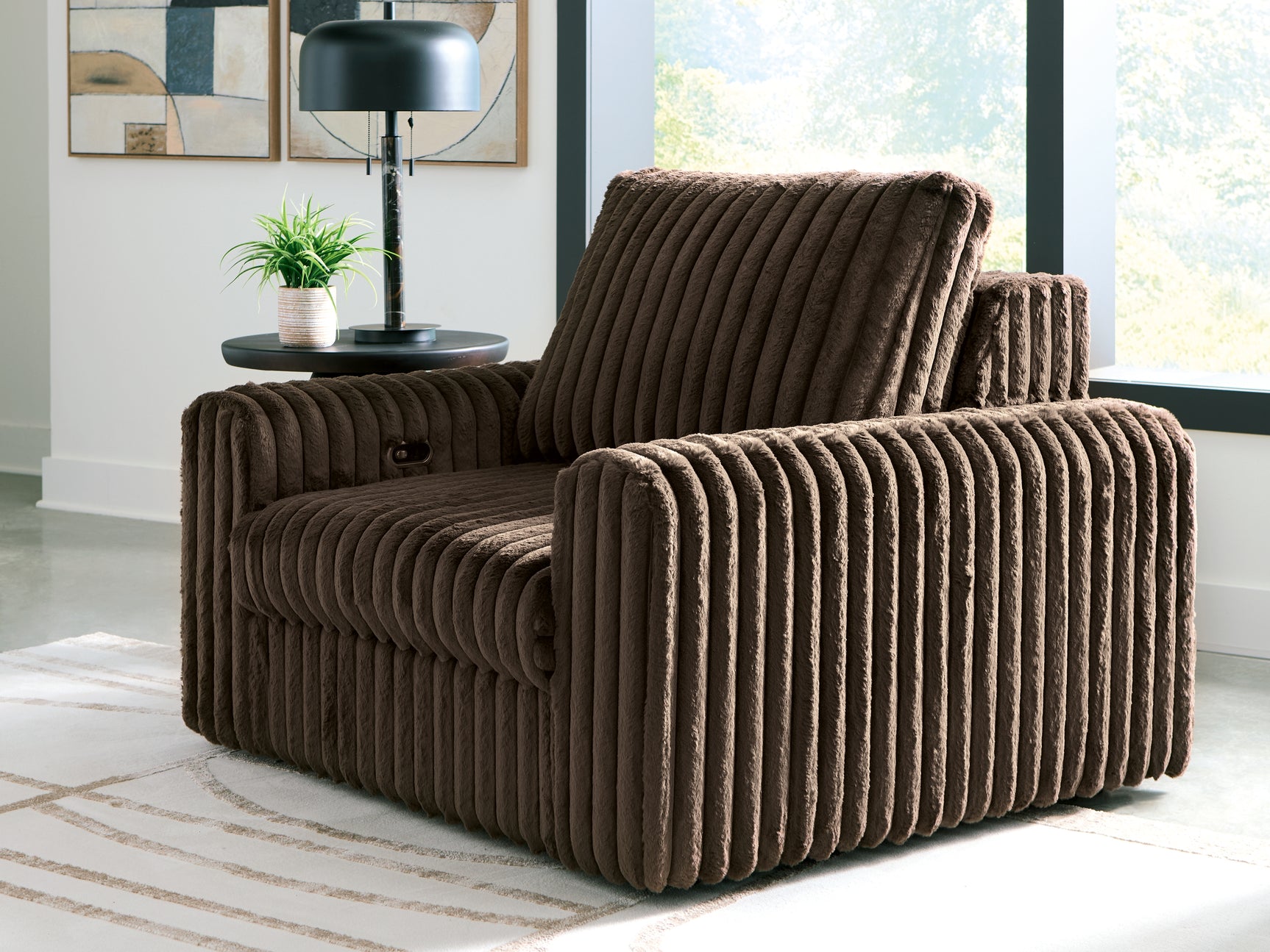 Sam's Furniture - Ashley Furniture - HamlinBay Living Room - Power Gliding Chaise / Chocolate - PC8680415P