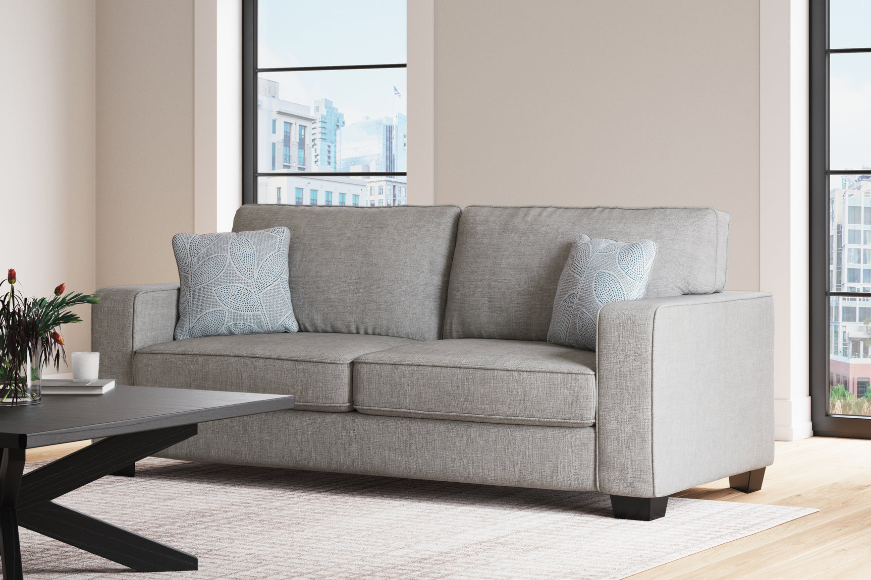 Sam's Furniture - Ashley Furniture - Altari Living Room - Sofa / Alloy - 8721438