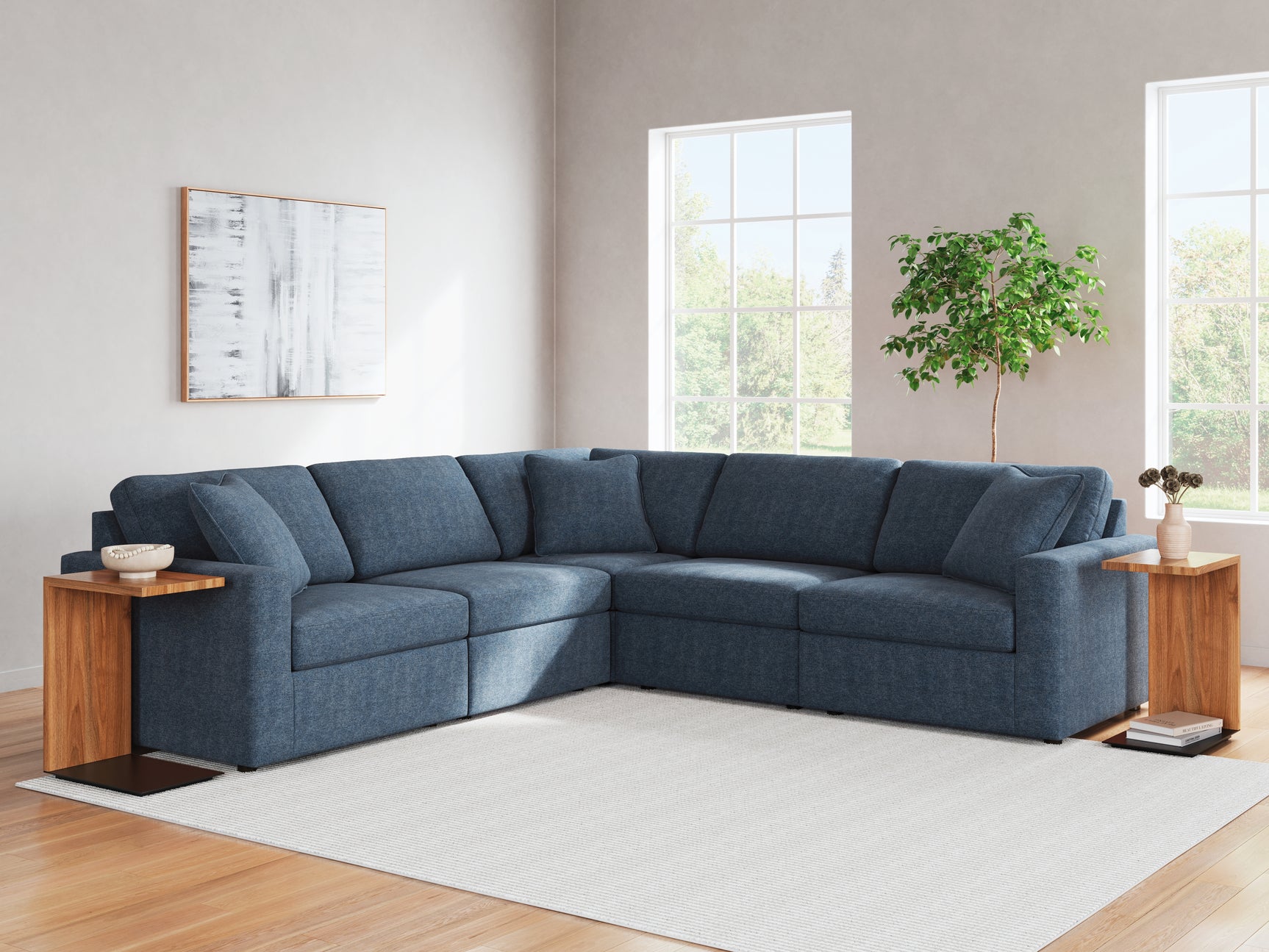 Sam's Furniture - Ashley Furniture - Modmax Sectional - RAF 5-Piece Sectional / Ink - 92101S6