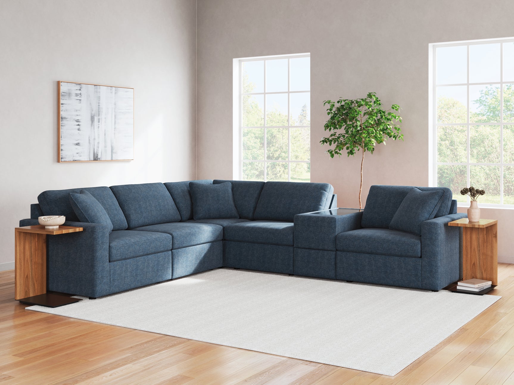 Sam's Furniture - Ashley Furniture - Modmax Sectional - RAF 6-Piece Sectional / Ink - 92101S7