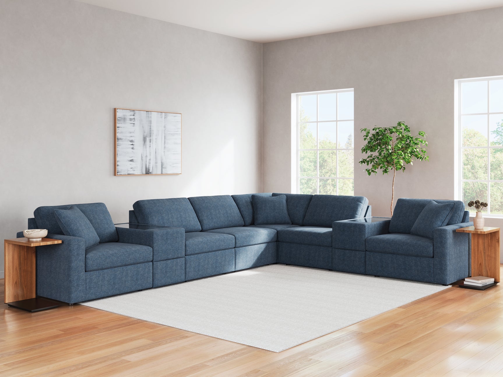 Sam's Furniture - Ashley Furniture - Modmax Sectional - RAF 8-Piece Sectional / Ink - 92101S11