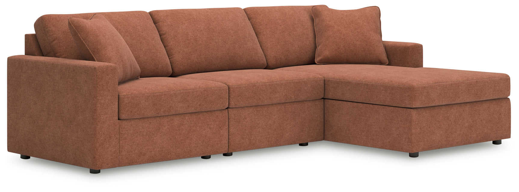 Sam's Furniture - Ashley Furniture - Modmax Sectional - RAF 3-Piece Sectional with Chaise / Spice - 92102S18