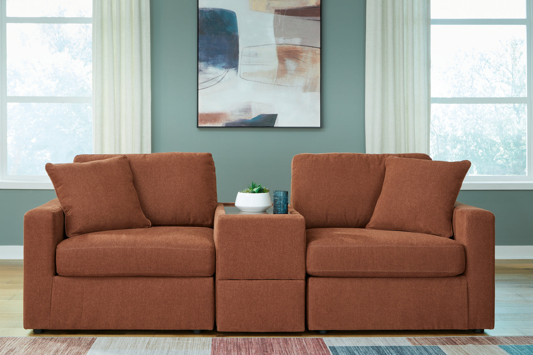 Sam's Furniture - Ashley Furniture - Modmax Sectional - RAF 3-Piece Sectional / Spice - 92102S3