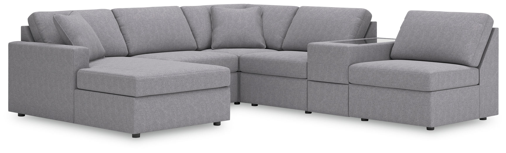 Sam's Furniture - Ashley Furniture - Modmax Sectional - RAF 6-Piece Sectional with Chaise / Granite - 92104S21