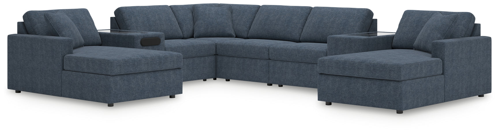 Sam's Furniture - Ashley Furniture - Modmax Sectional - RAF 8-Piece Sectional with Chaise / Ink - 92121S31