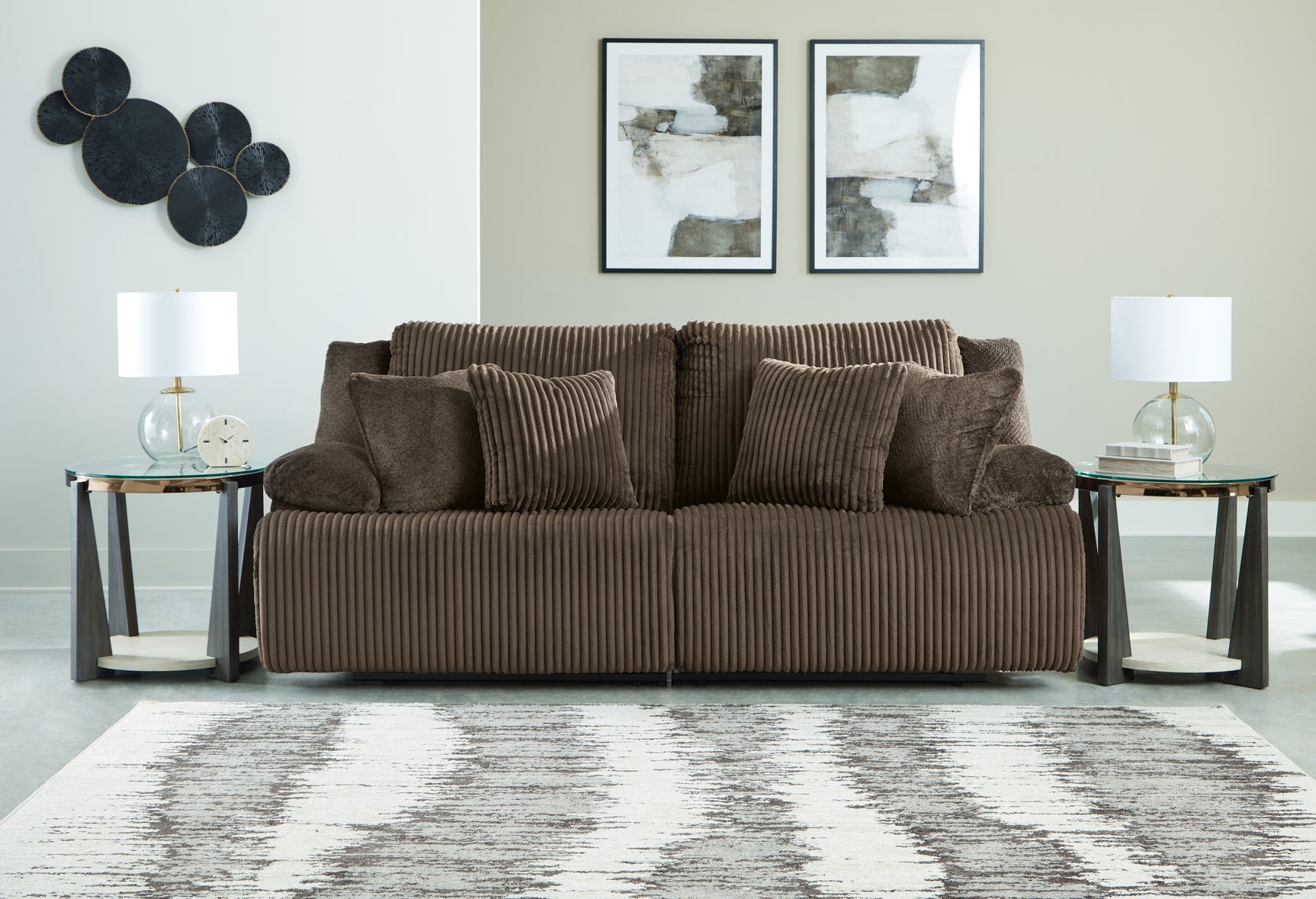 Sam's Furniture - Ashley Furniture - Top Tier Sectional - 2-Piece Sectional Loveseat / Chocolate - 92705S9
