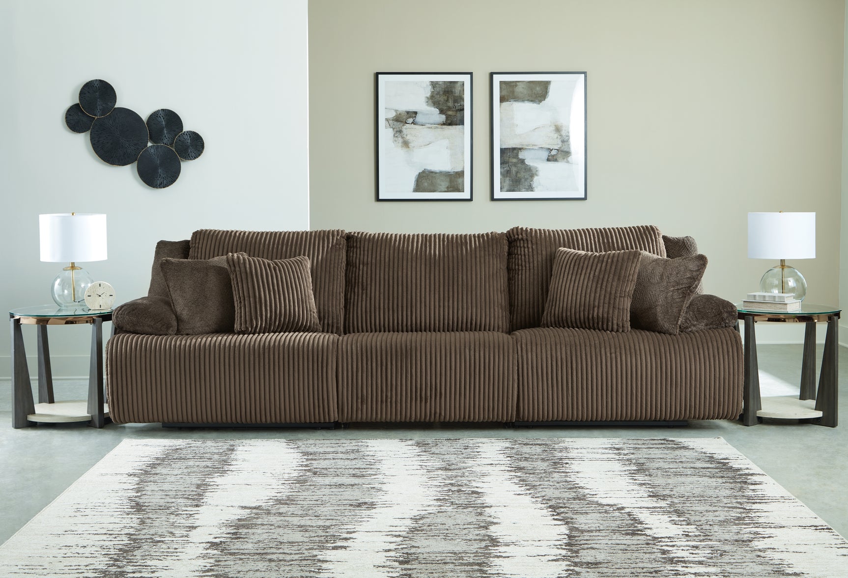 Sam's Furniture - Ashley Furniture - Top Tier Sectional - 3-Piece Sectional Sofa / Chocolate - 92705S8