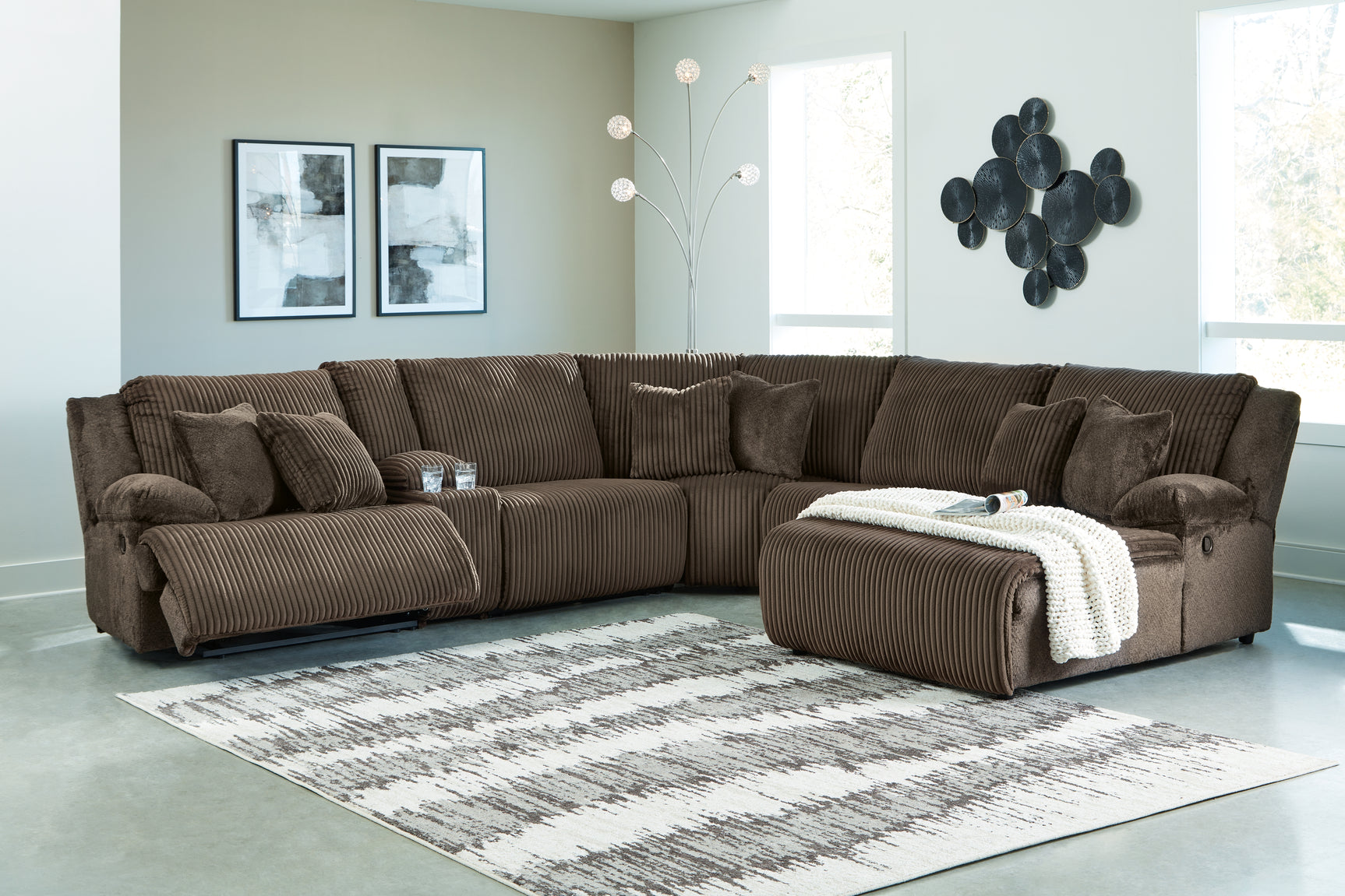 Sam's Furniture - Ashley Furniture - Top Tier Sectional - 3-Piece Sectional Chofa / Alloy - 92706S10