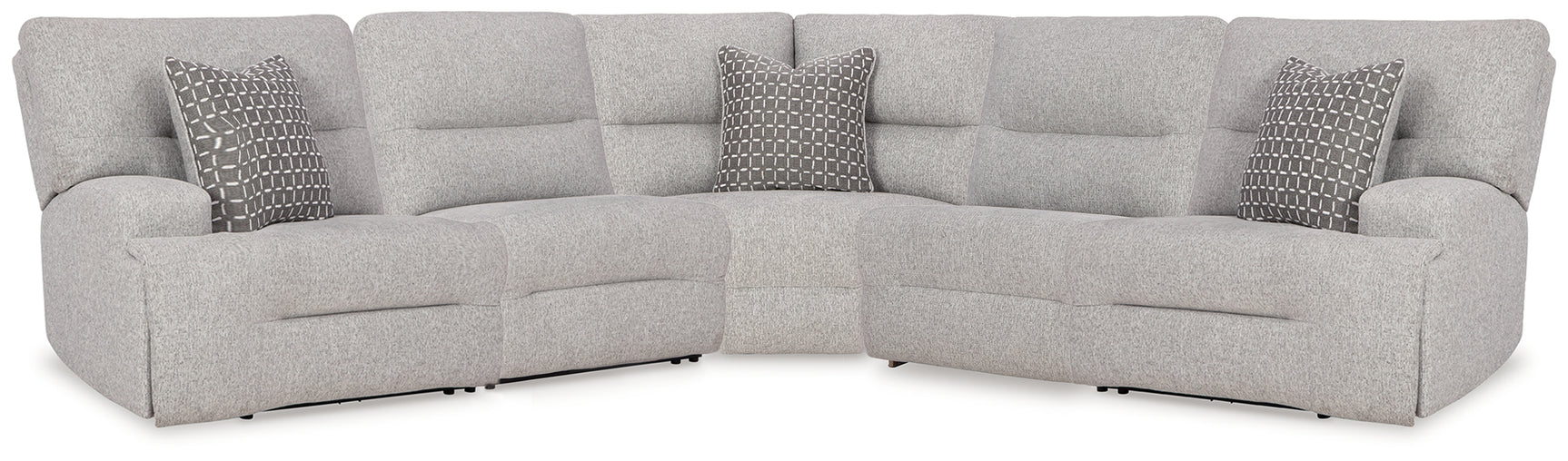Sam's Furniture - Ashley Furniture - Acklen Place Sectional - 5-Piece Power Reclining Sectional / Pewter - 93605S3