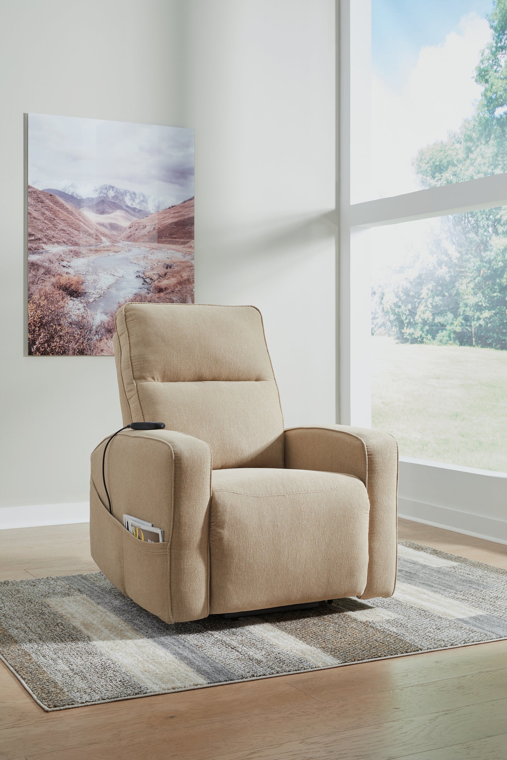 Sam's Furniture - Ashley Furniture - Starganza Living Room - Power Lift Recliner / Taupe - 9370312