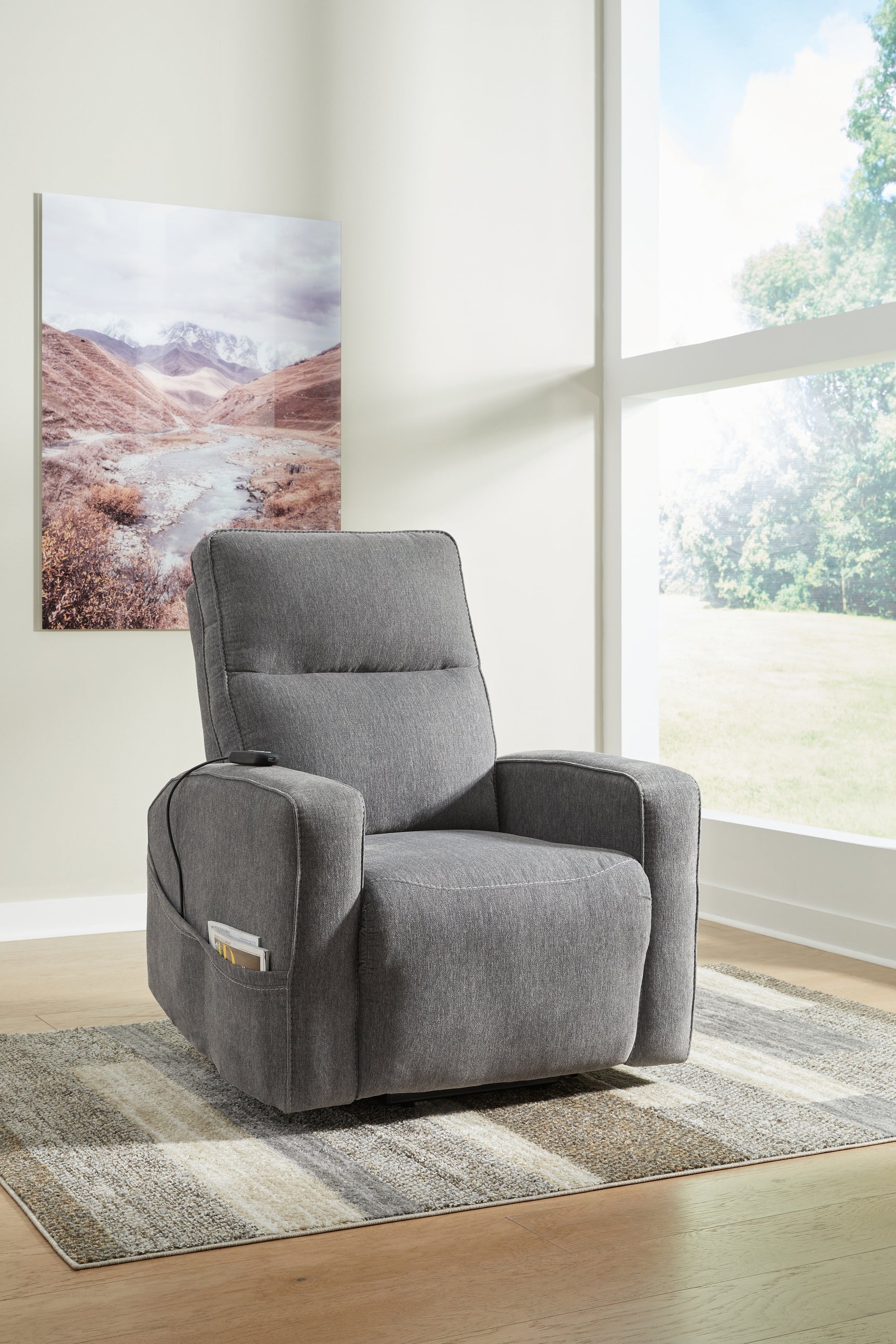 Sam's Furniture - Ashley Furniture - Starganza Living Room - Power Lift Recliner / Taupe - 9370312