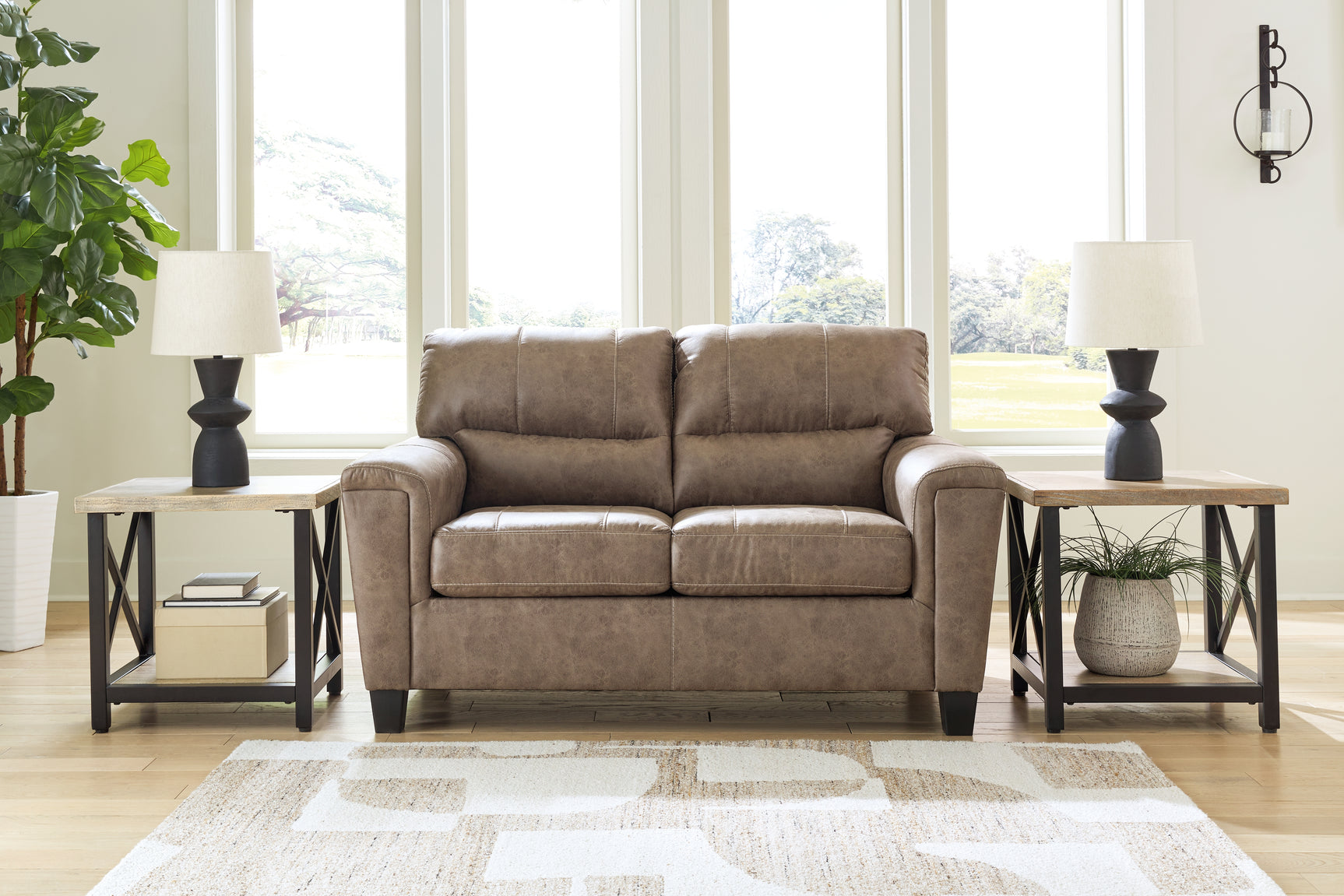 Sam's Furniture - Ashley Furniture - Navi Living Room - Loveseat / Fossil - 9400435