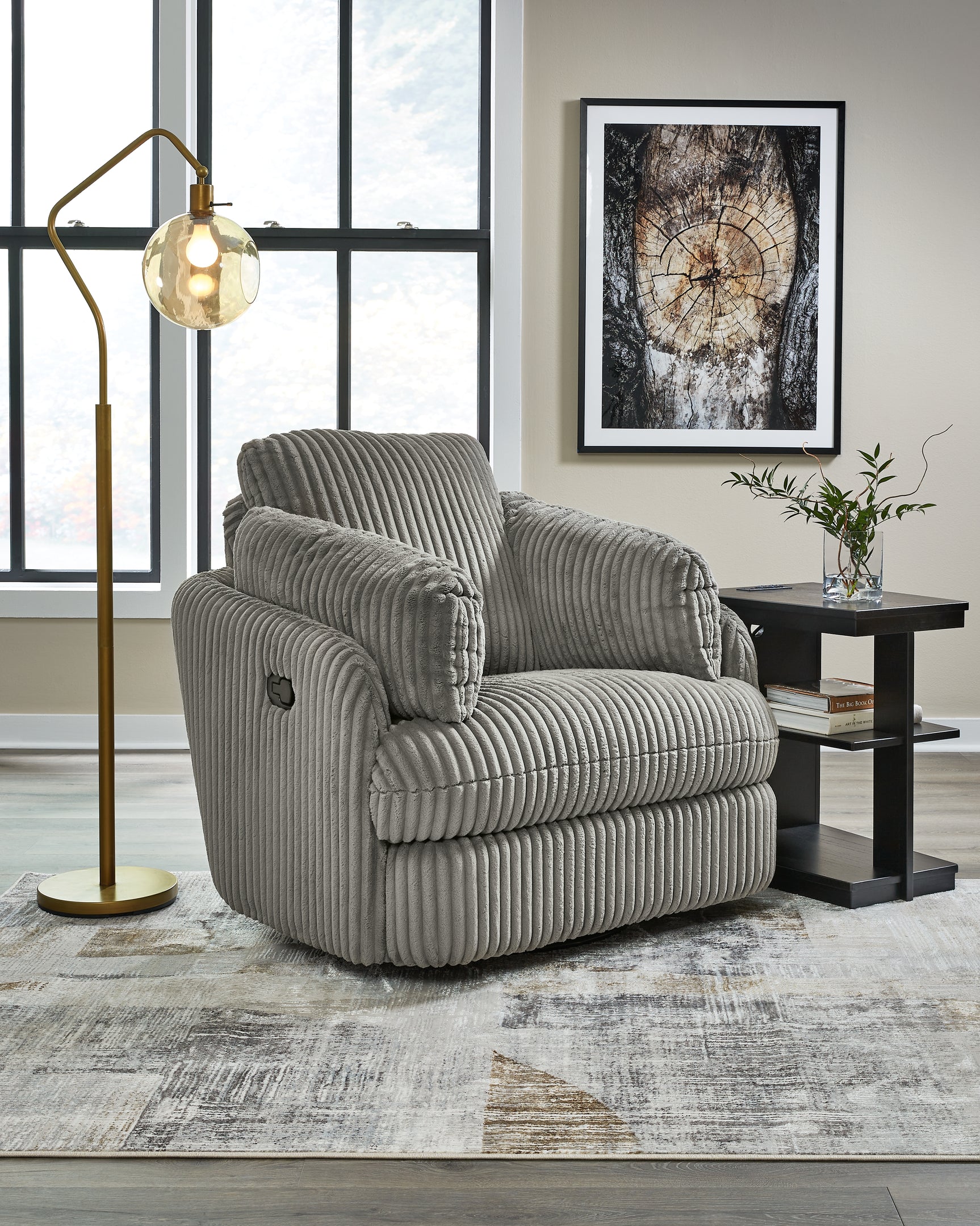 Sam's Furniture - Ashley Furniture - Tie-Breaker Living Room - Swivel Glider Recliner / Fog - 9490361