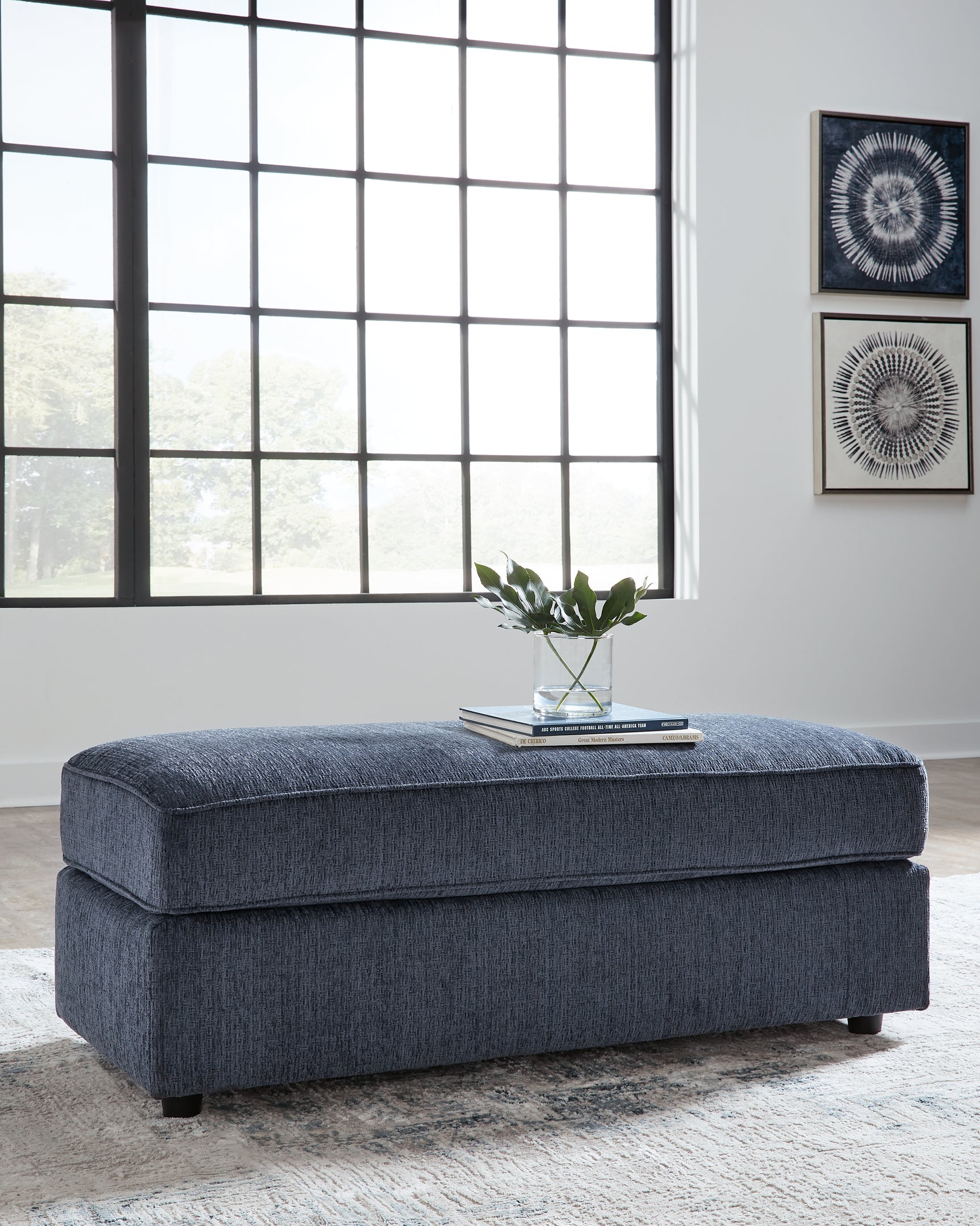 Sam's Furniture - Ashley Furniture - Albar Place Living Room - Oversized Accent Ottoman / Cobalt - 9530208