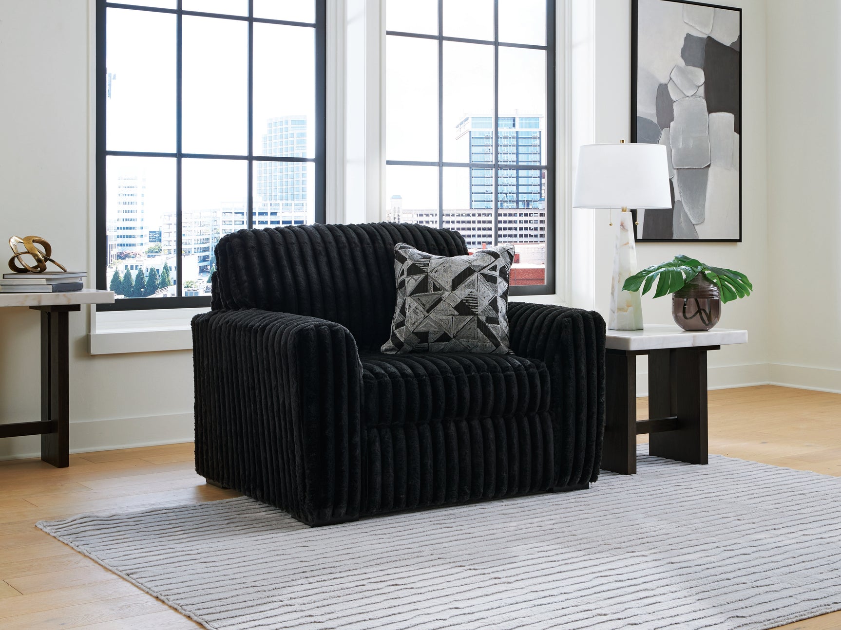 Sam's Furniture - Ashley Furniture - Midnight-Madness Living Room - Chair and a Half / Onyx - 9810323