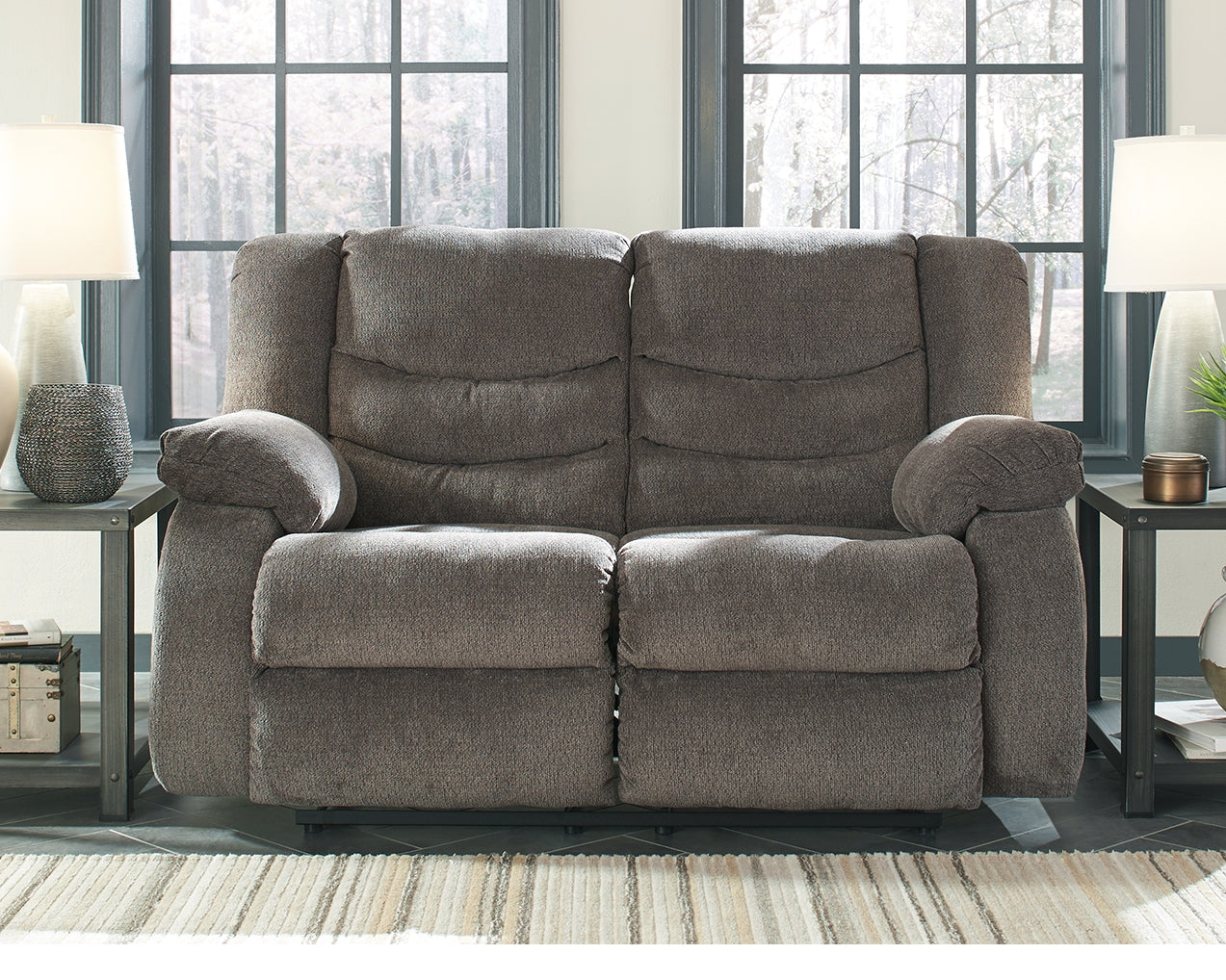 Sam's Furniture - Ashley Furniture - Tulen Living Room - Reclining Loveseat / Gray - 9860686