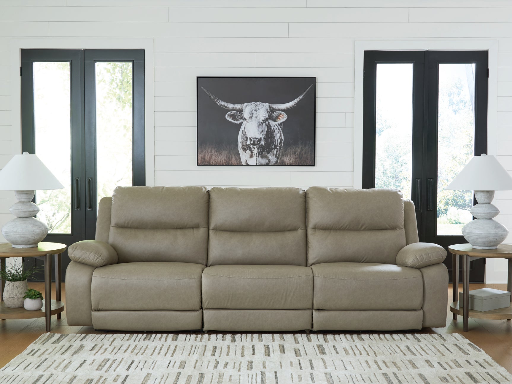 Sam's Furniture - Ashley Furniture - Narwhal Place Sectional - 3-Piece Power Reclining Sectional / Pebble - PC99201S1