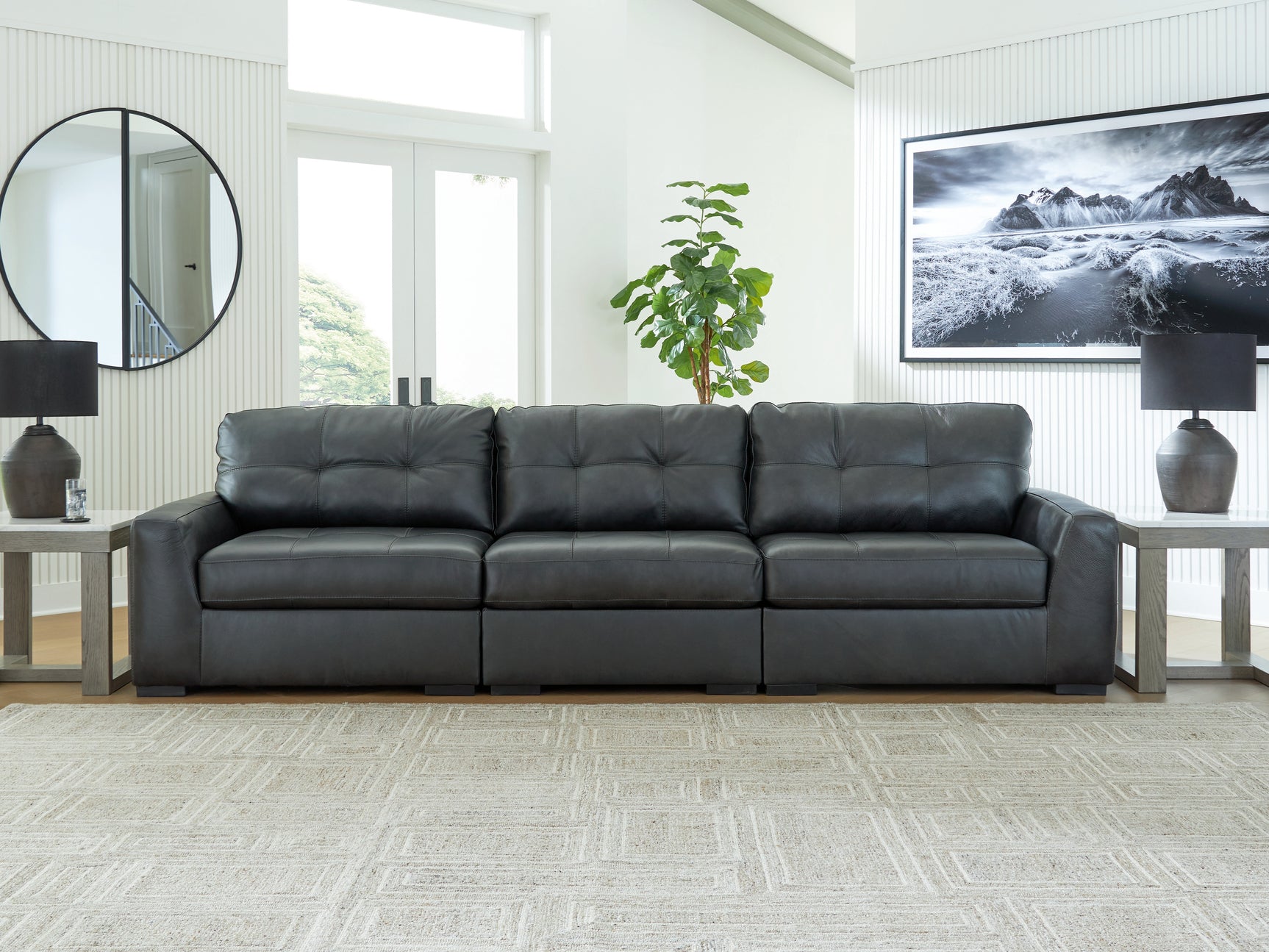 Sam's Furniture - Ashley Furniture - Brindley Pier Sectional - RAF 3-Piece Sectional Sofa / Fog - 99503S2